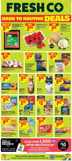 Preview of FreshCo weekly flyer / circulaire from shop FreshCo valid from Aug 20, 2026 | Page: 1