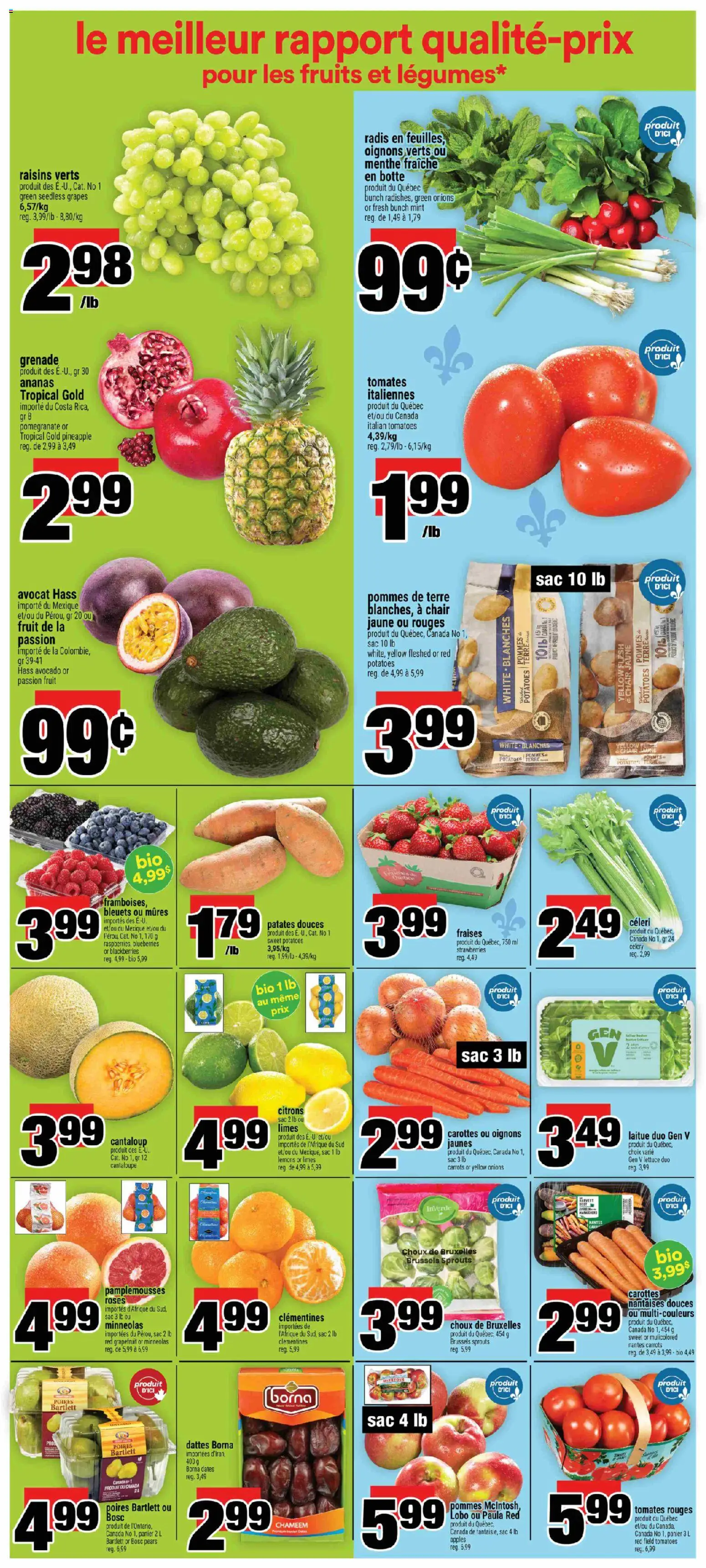 Super C flyer valid from Sep 24, 2026 | Page: 5 | Products: Potatoes, Grapefruit, Avocado, Seedless grapes