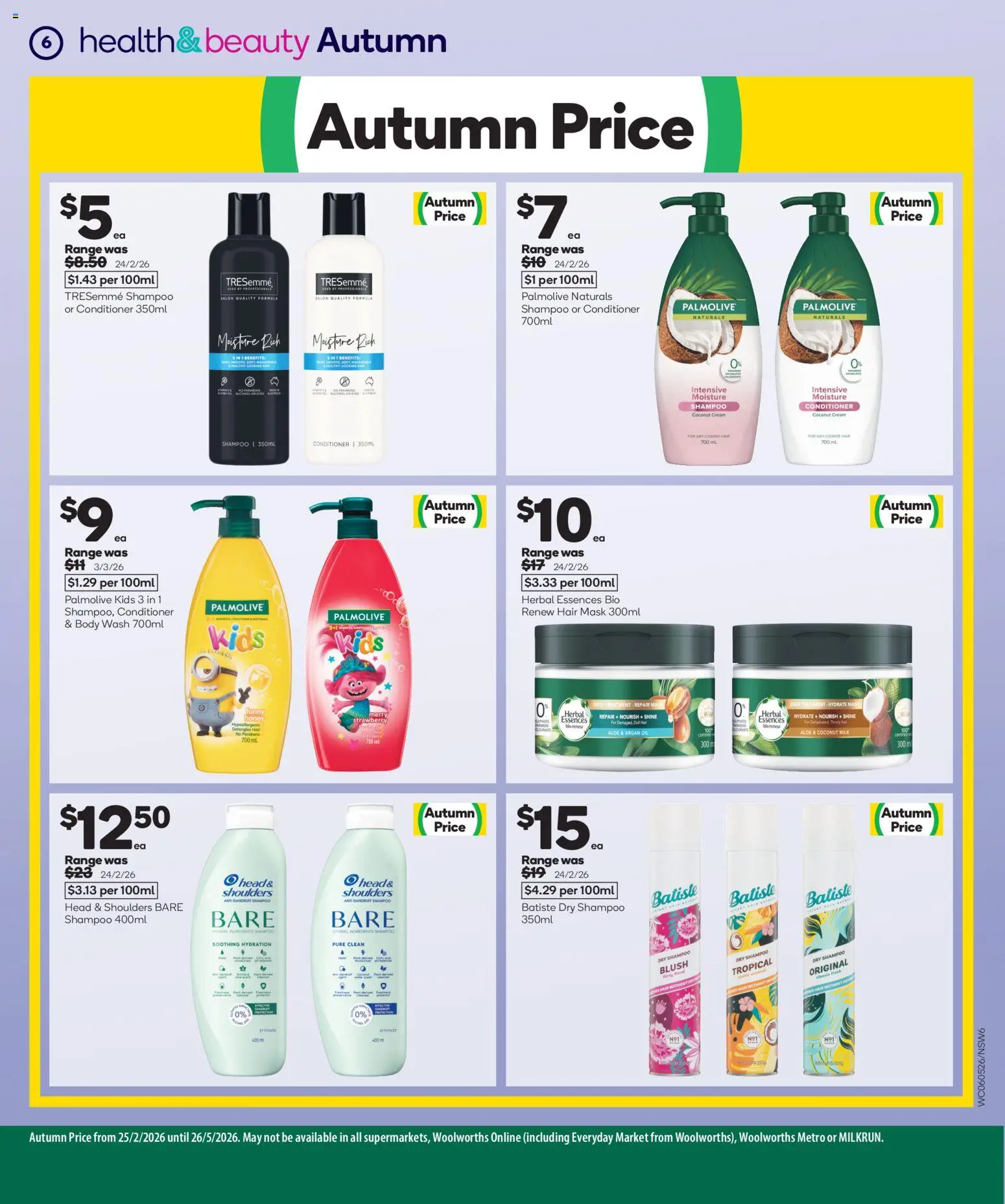 Woolworths catalogue - valid from 06.05.2026 | Page: 6 | Products: Shampoo, Mask, Honey, Treatment