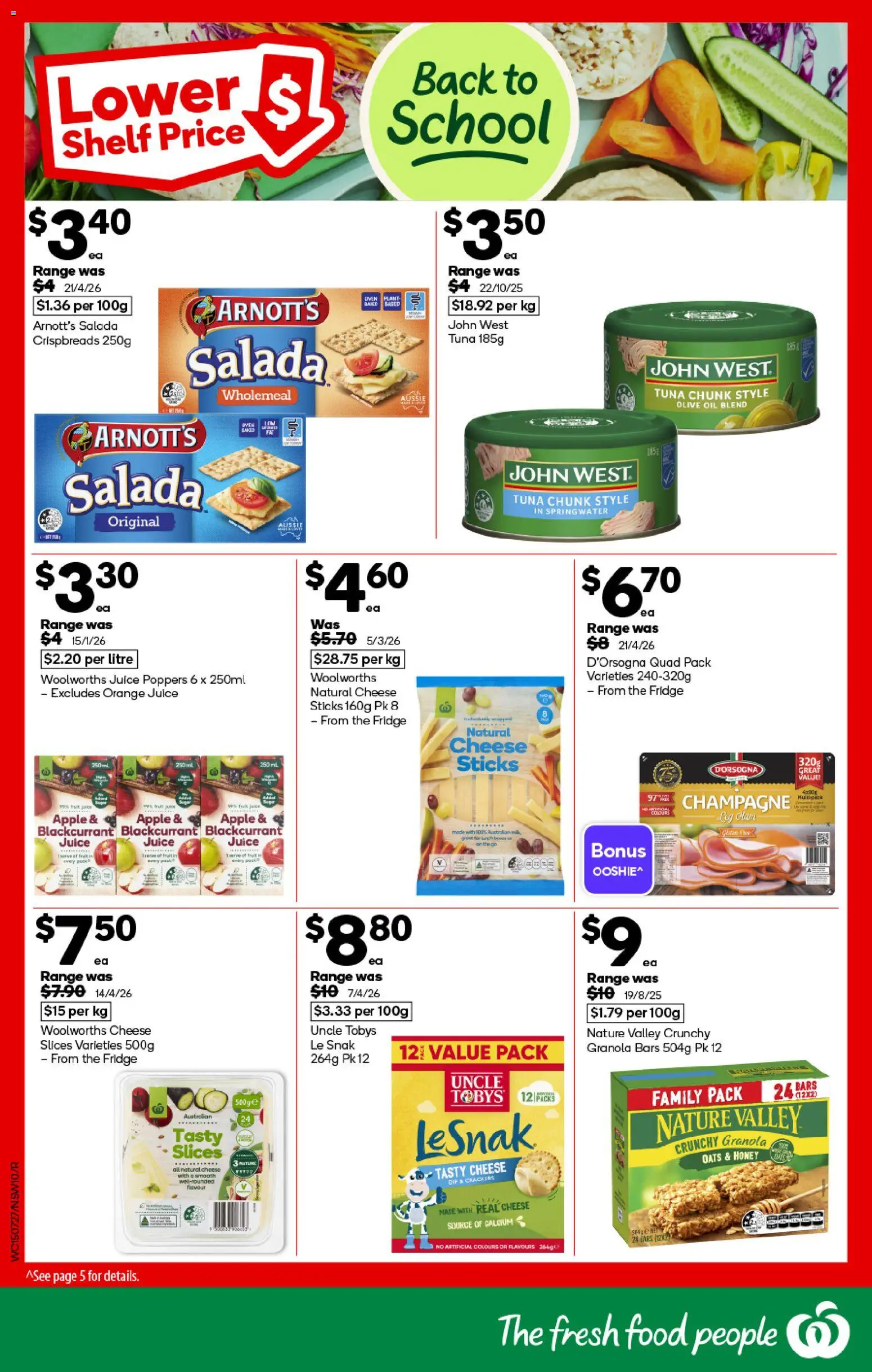 Woolworths catalogue - valid from 22/07/2026 | Page: 10 | Products: Shelf, Crackers, Cheese, Oil