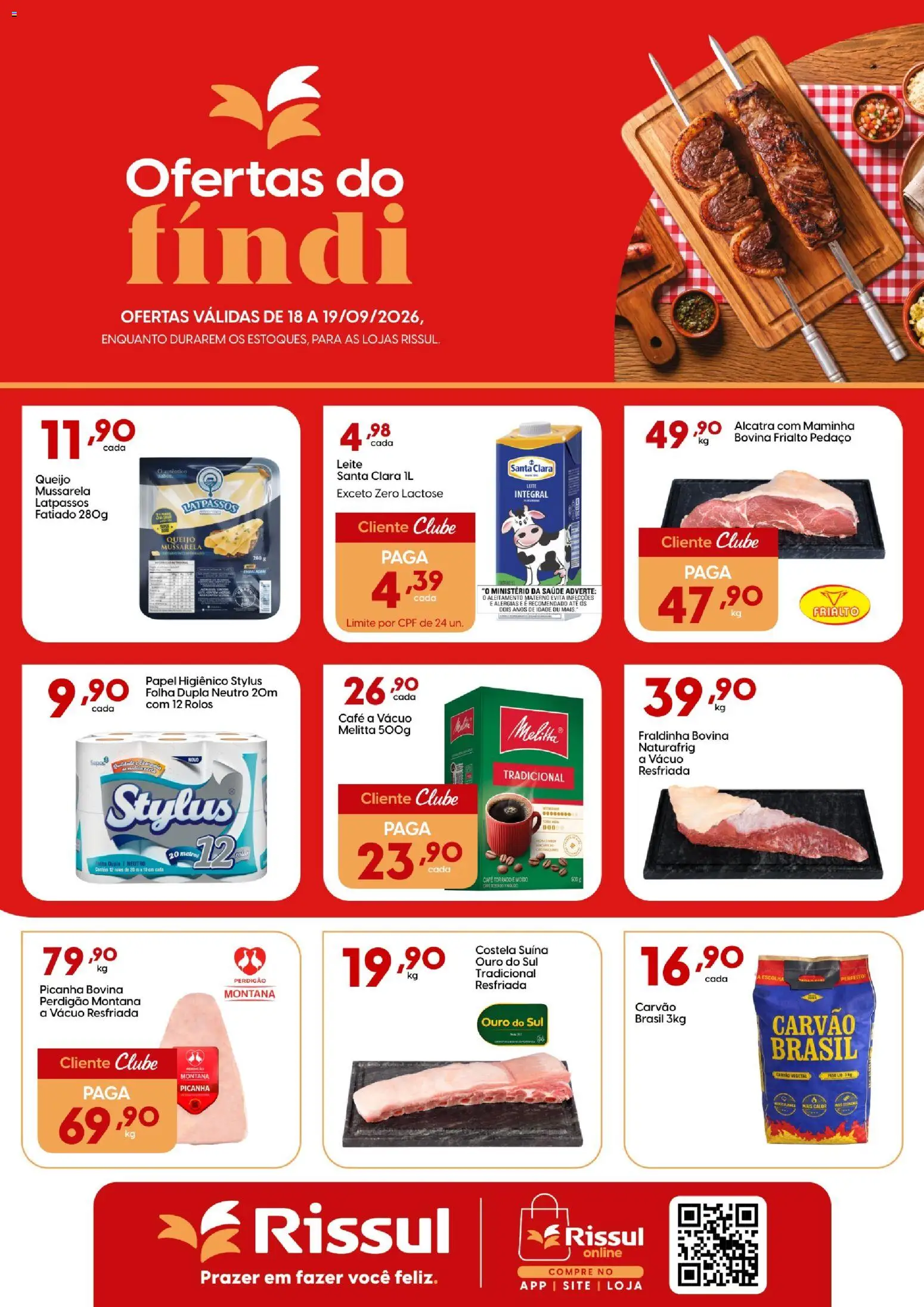 Rissul Folheto - válido de 18/09/2026 | Página: 1 | Produtos: Fraldinha, Picanha, Leite, Papel higiênico