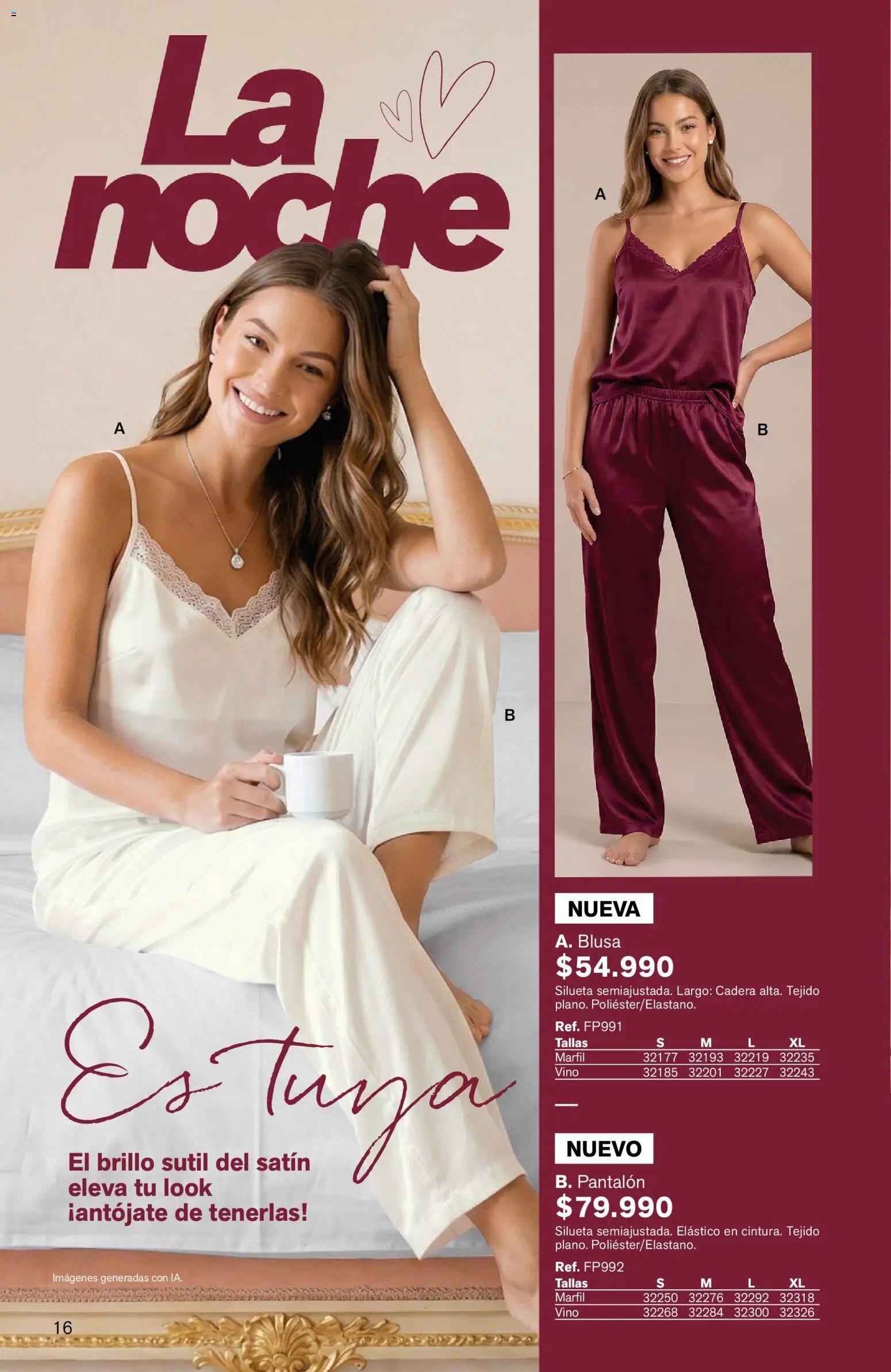 Leonisa revista - valida desde el 24/08/2026 | Página: 16 | Productos: Brillo, Blusa, Vino