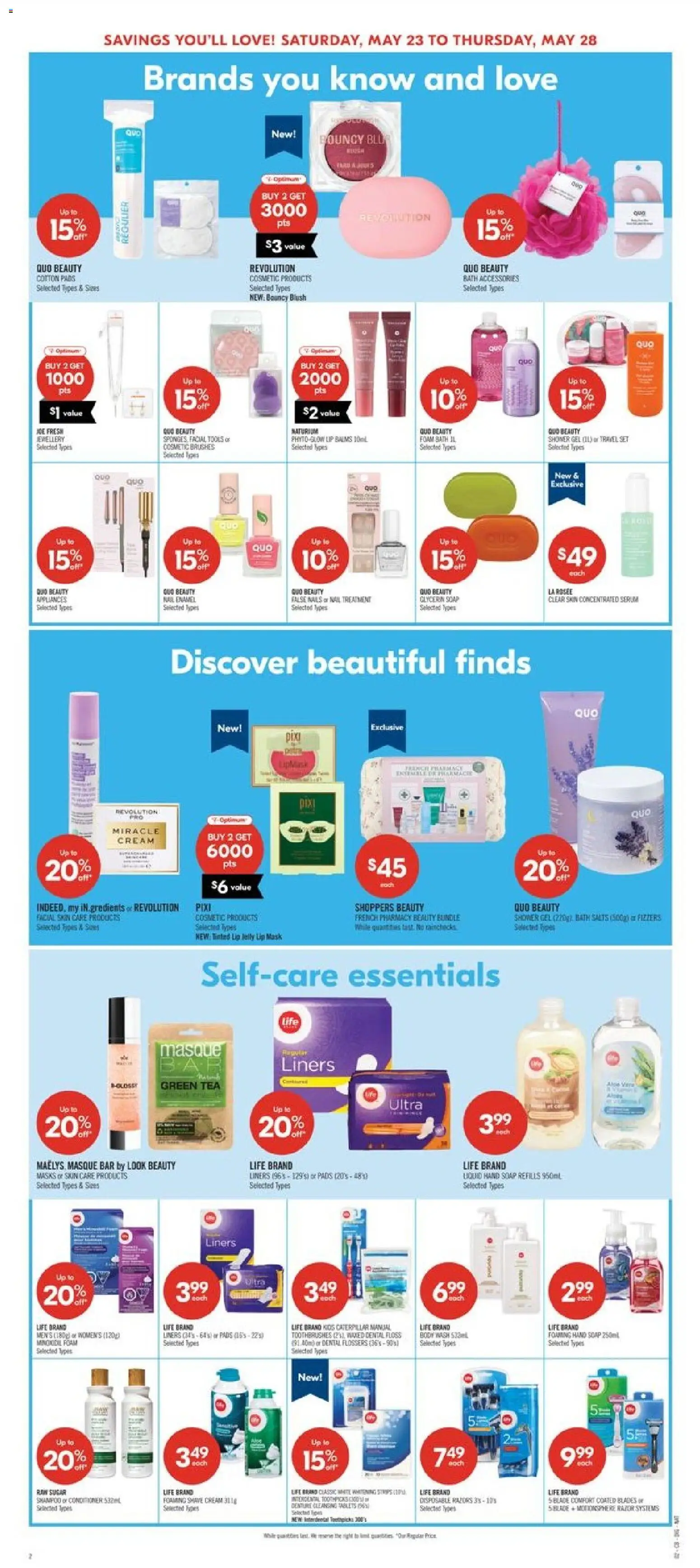 Shoppers flyer valid from 22.05.2026 | Page: 12 | Products: Blush, Soap, Body wash, Shower