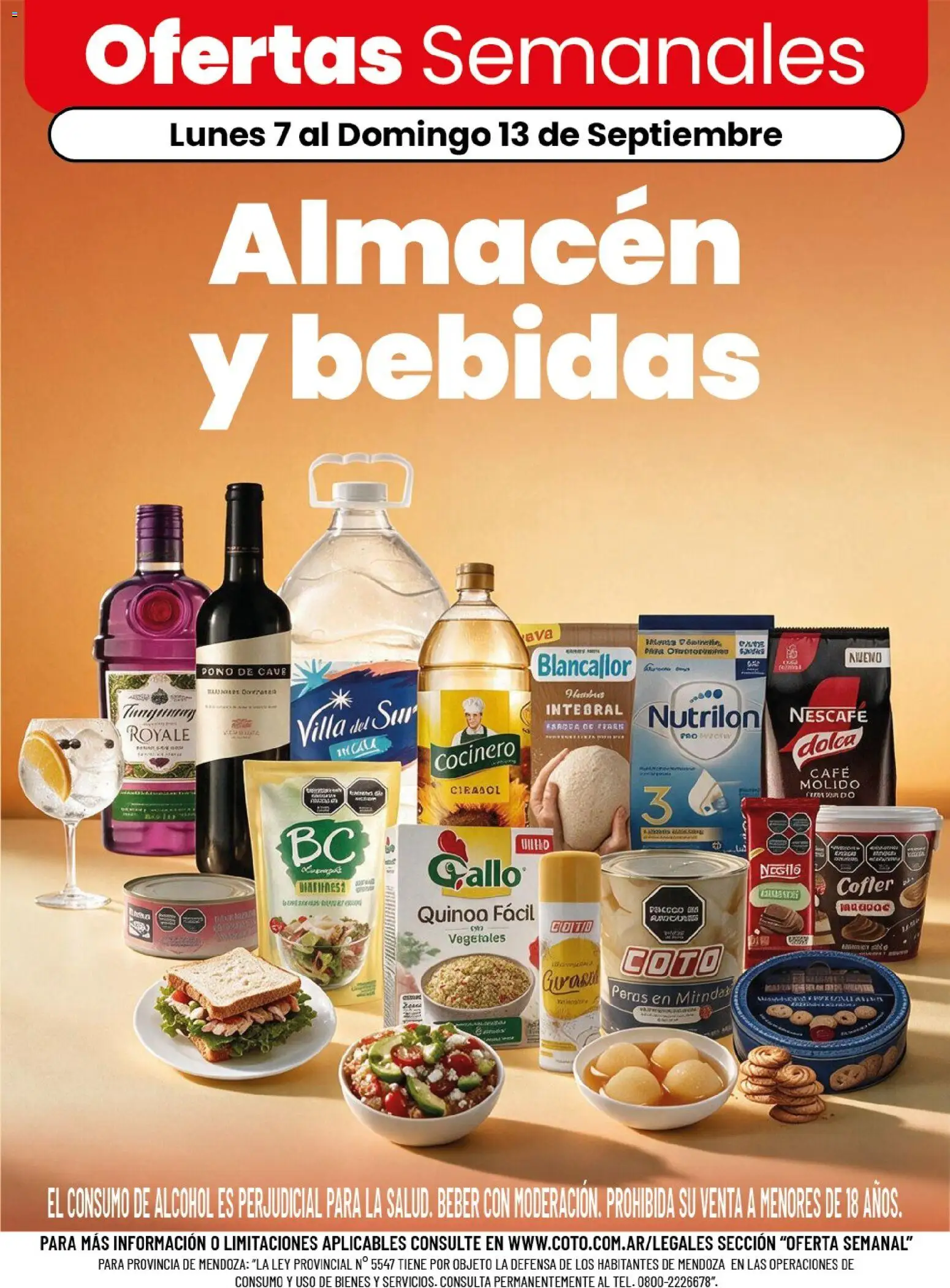 Almacén y bebidas │ válido desde el 07/09/2026 | Página: 1 | Productos: Harina, Polvo, Pepino, Queso