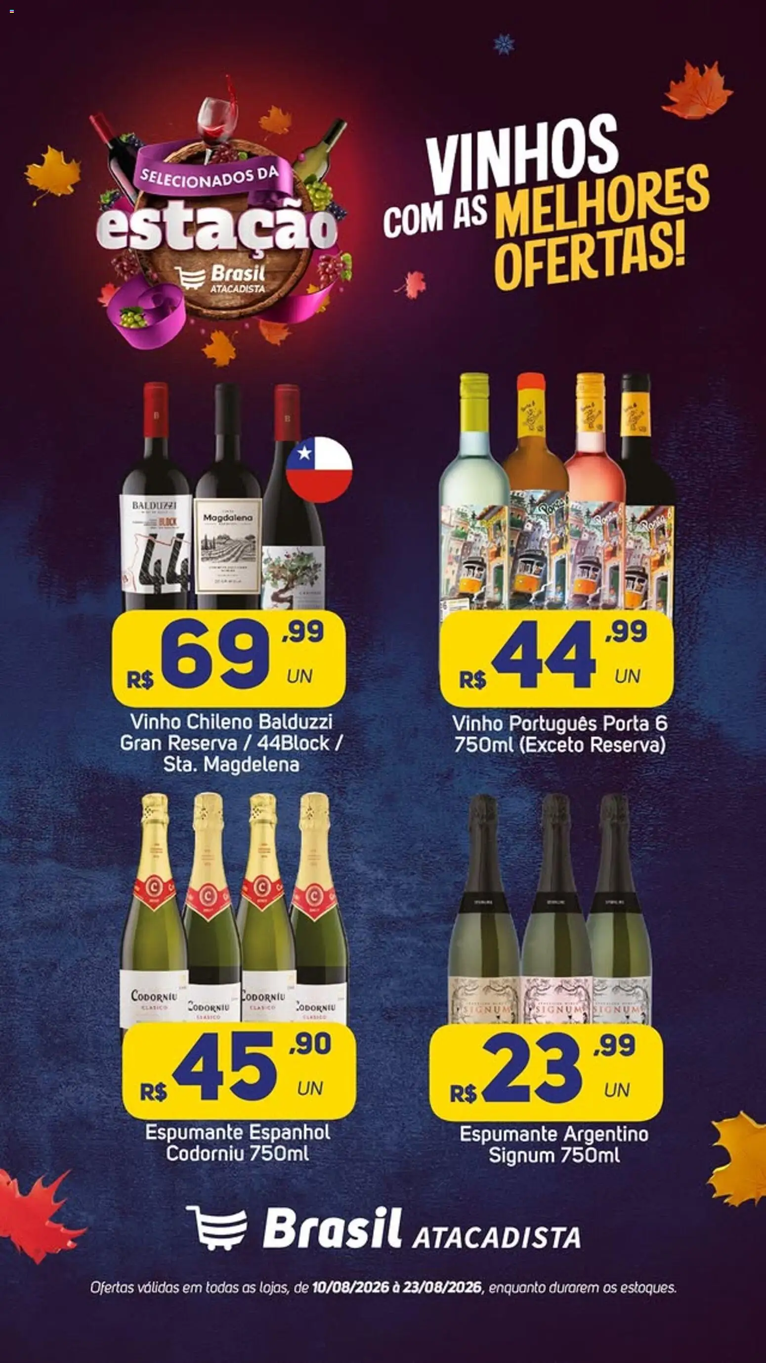 Brasil Atacadista Folheto - válido de 10/08/2026 | Página: 1 | Produtos: Espumante, Porta, Vinho