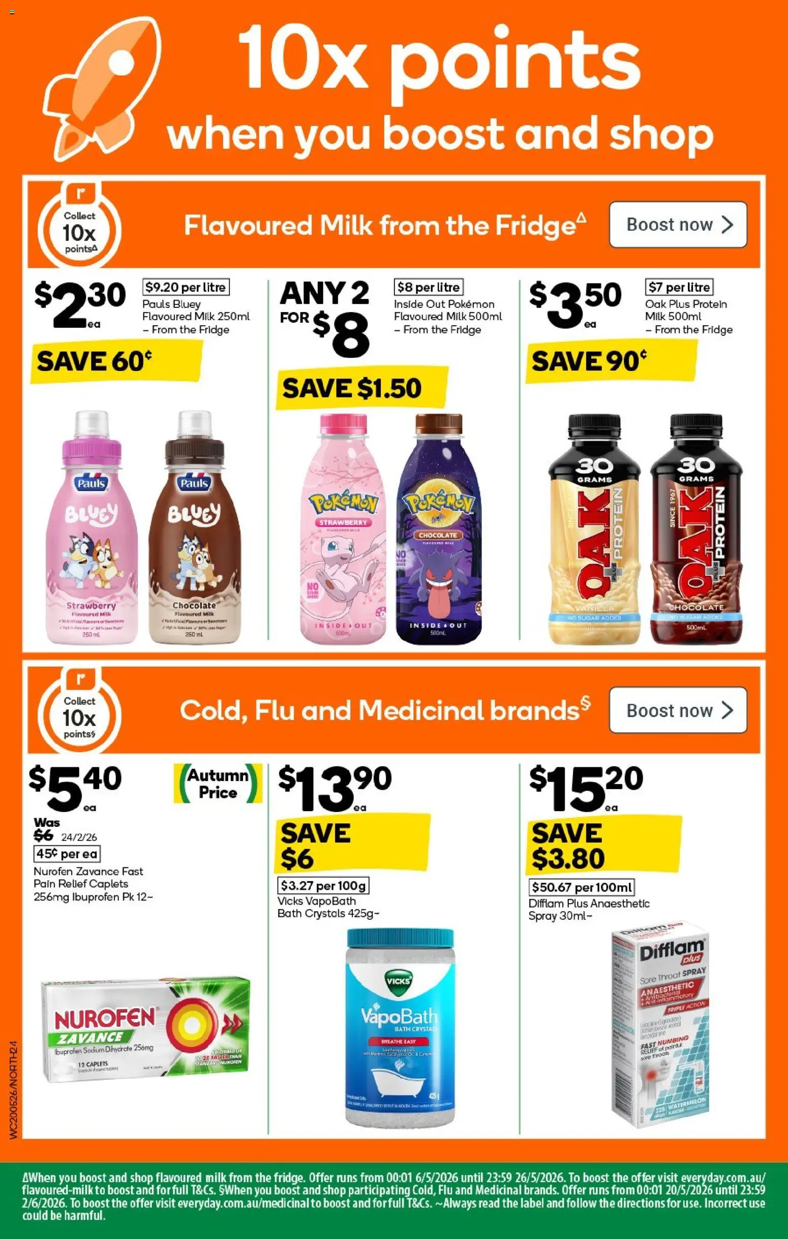 Woolworths catalogue - valid from 20.05.2026 | Page: 24 | Products: Milk, Pork, Sugar, Pain relief