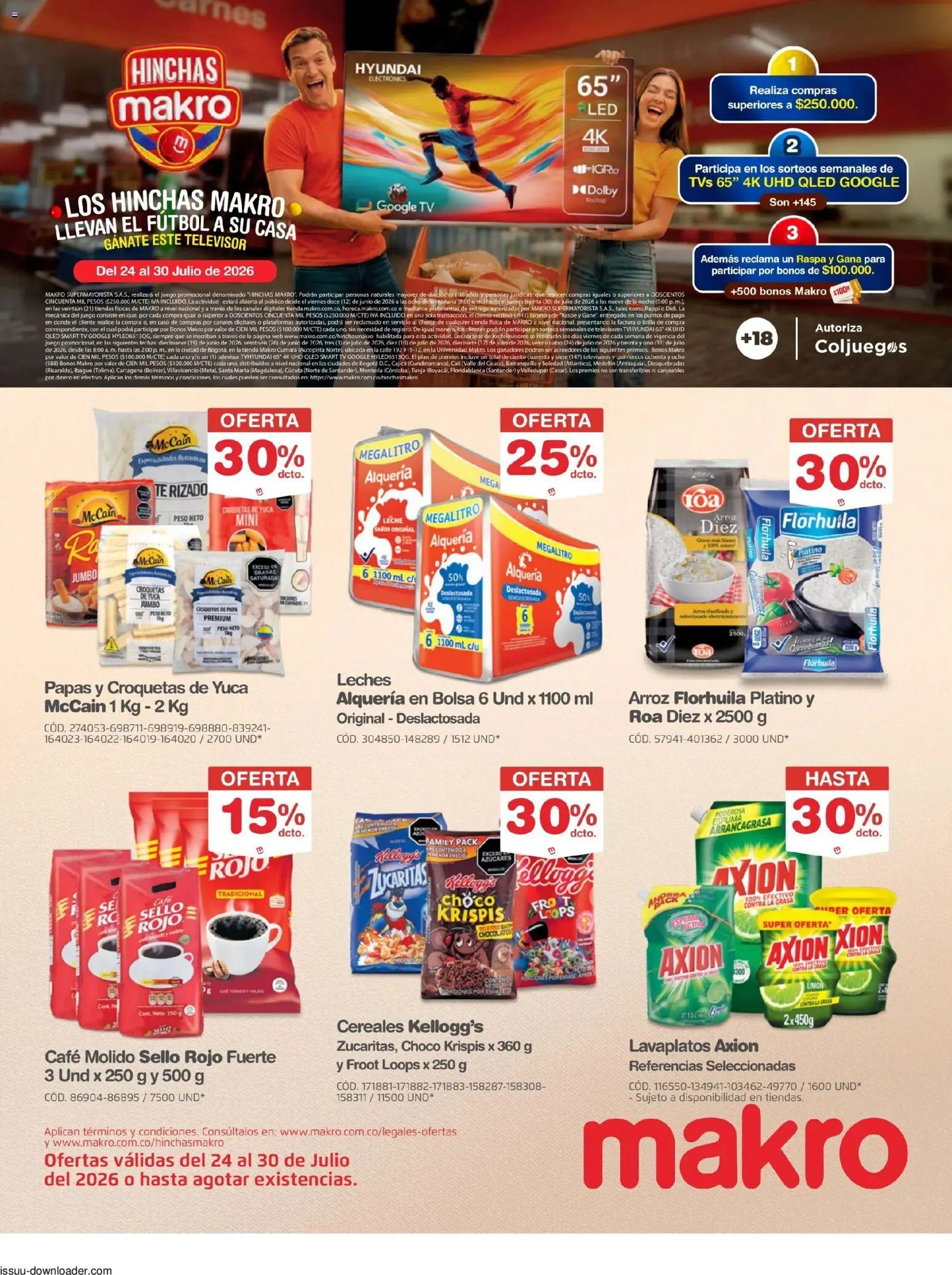 Makro revista - valida desde el 24/07/2026 | Página: 1 | Productos: Arroz, Caso, Limón, Plátano