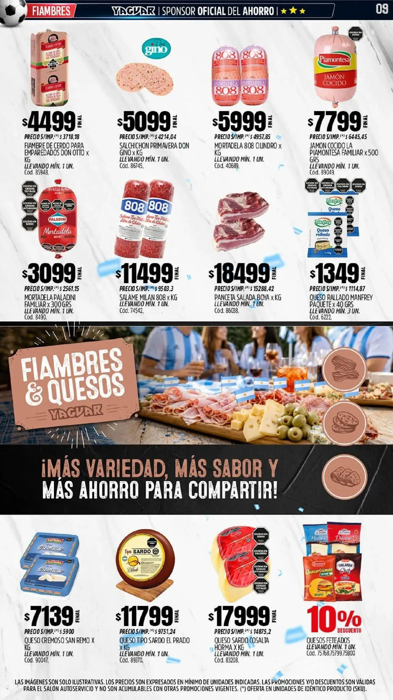 Yaguar - Oferta Semanal Salta │ válido desde el 01.06.2026 | Página: 8 | Productos: Jamón cocido, Panceta, Jamón, Salame