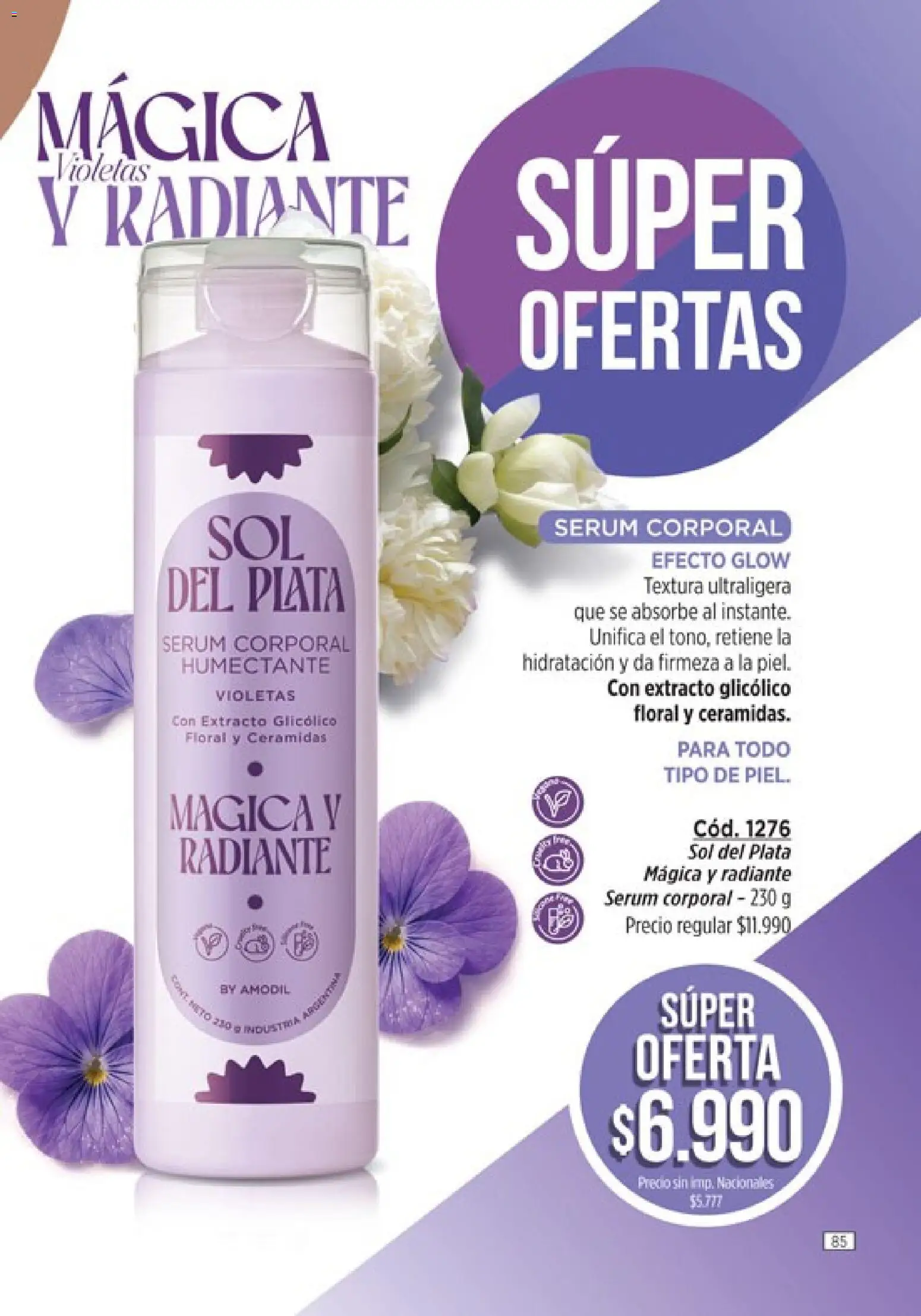 Catálogo Amodil Campaña 15 │ válido desde el 26/08/2026 | Página: 85 | Productos: Serum, Radiante
