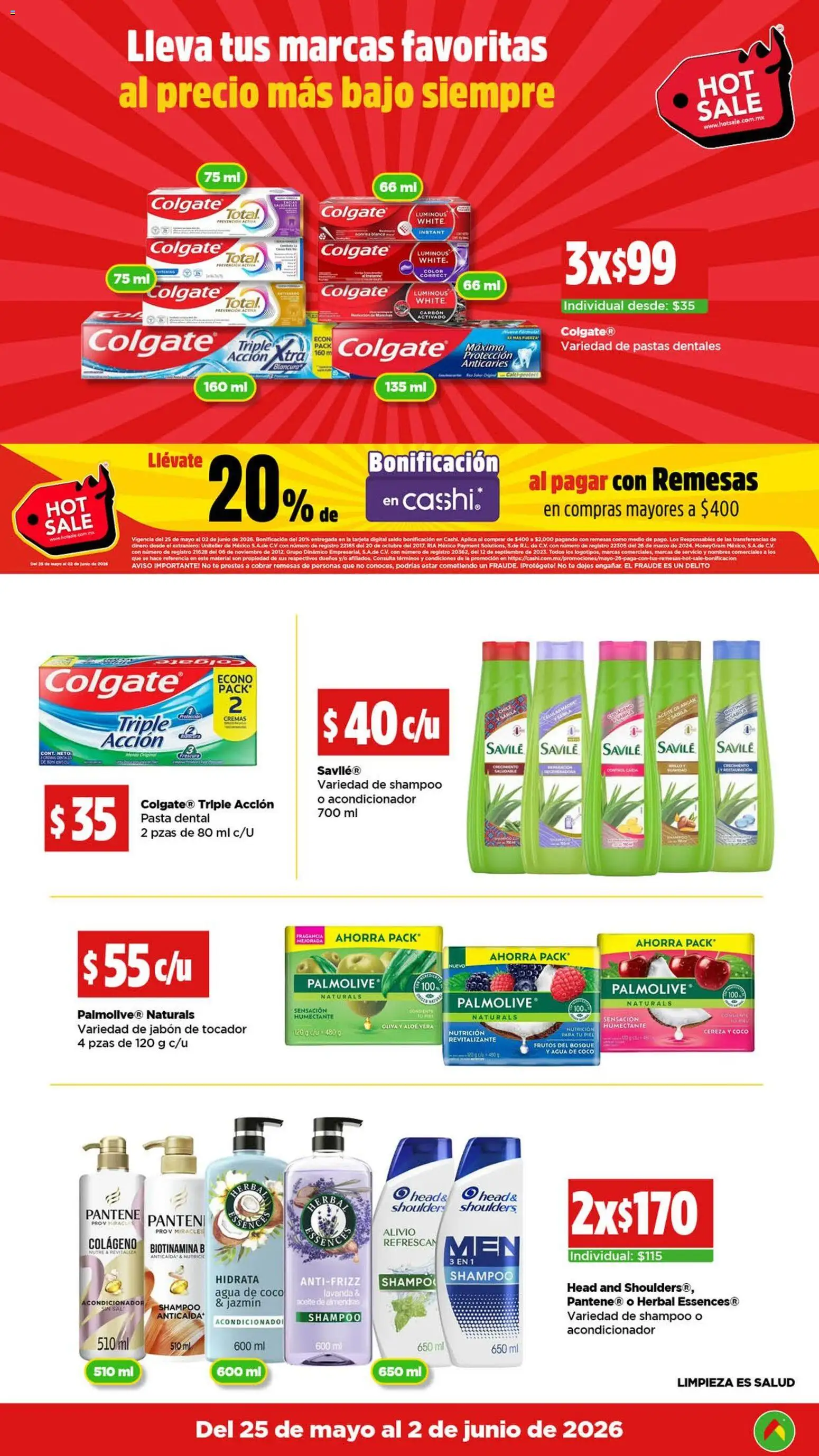 Nuevas ofertas de Bodega Aurrerá válidas en toda la República Mexicana desde el 25.05.2026. ¡Encuentra las mejores ofertas en Bodega Aurrerá Hot Sale! | Página: 13 | Productos: Almendras, Agua, Aceite, Jabón