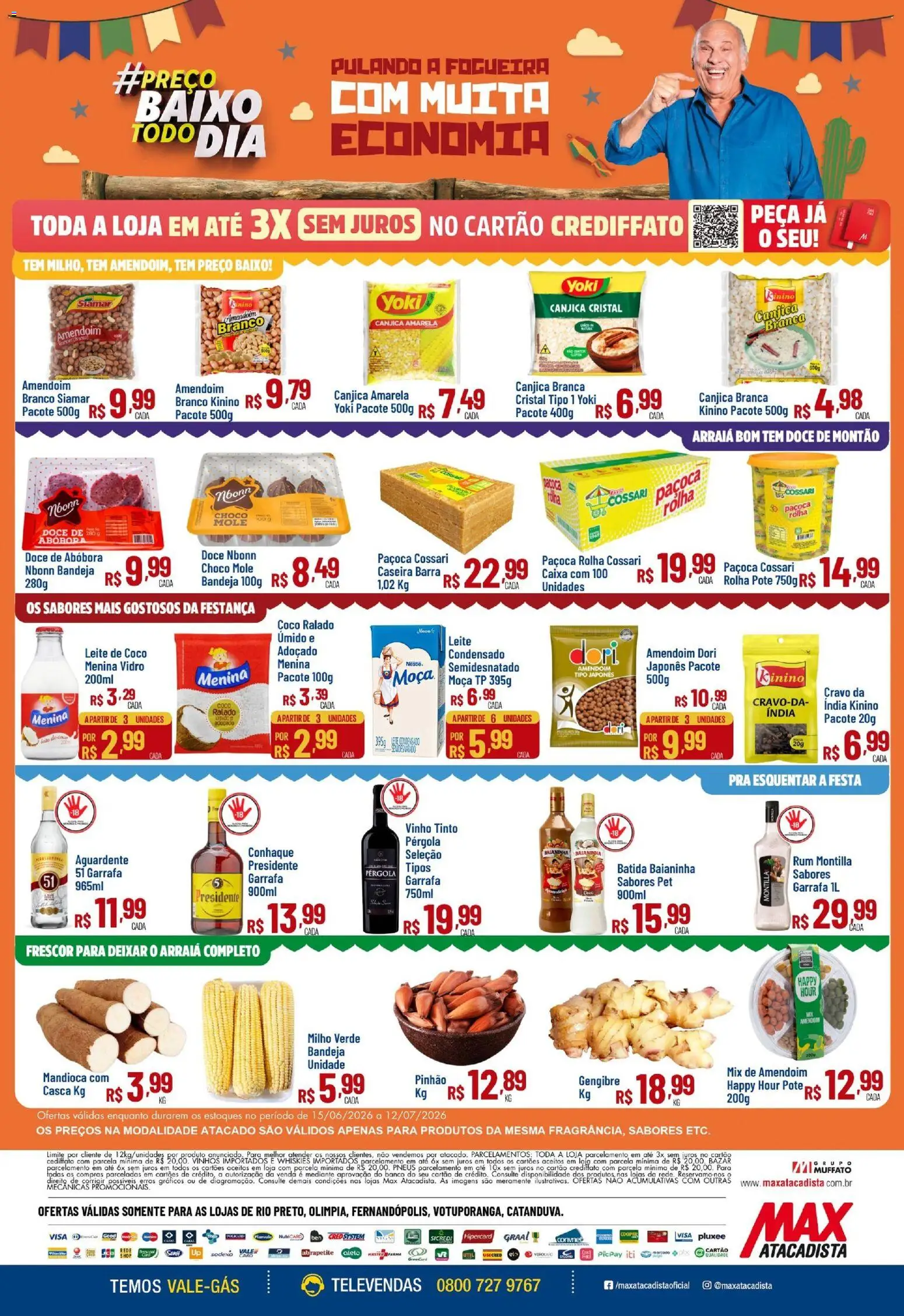 Max Atacadista Folheto - válido de 15.06.2026 | Página: 2 | Produtos: Coco, Mandioca, Leite condensado, Rum