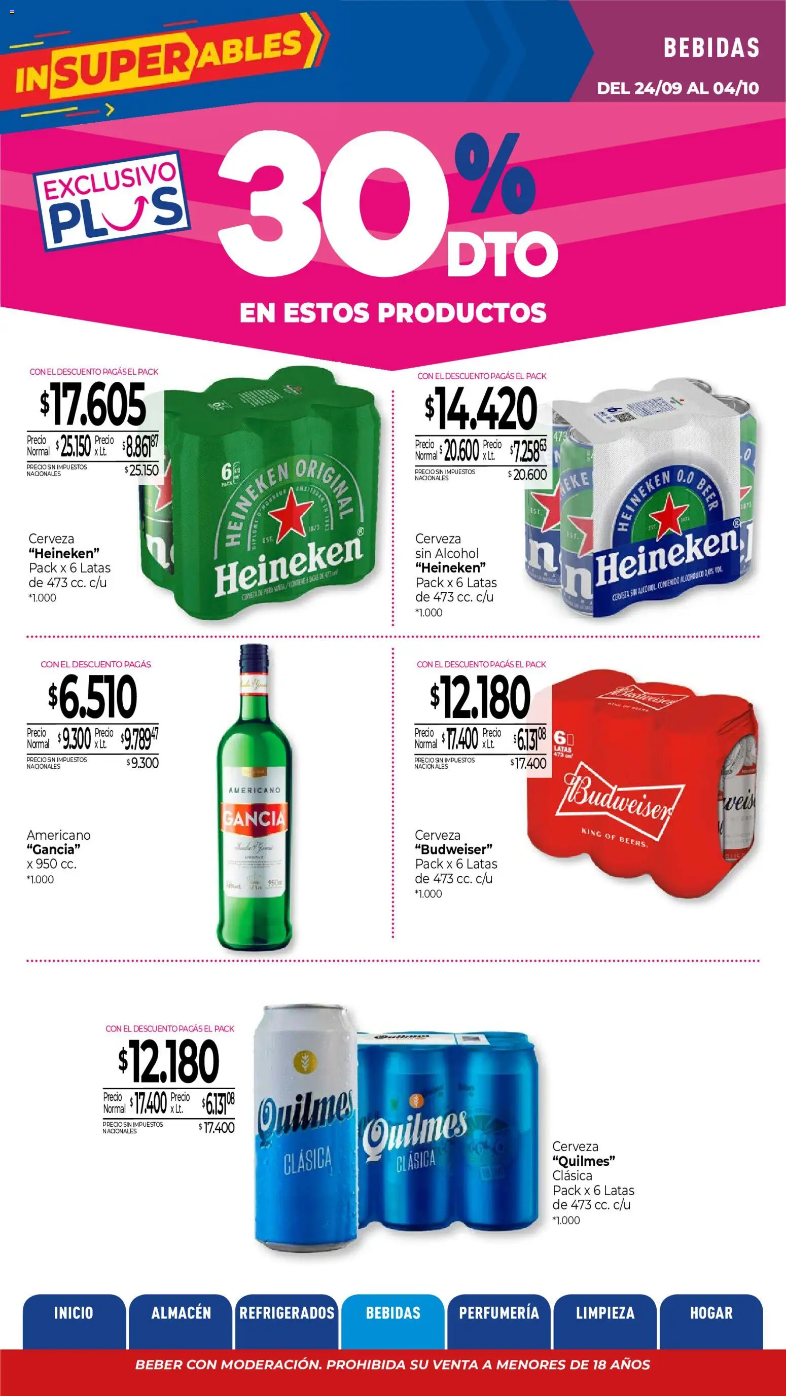 La Anonima catálogo │ válido desde el 24/09/2026 | Página: 21 | Productos: Cerveza Heineken, Cerveza sin alcohol, Cerveza, Alcohol