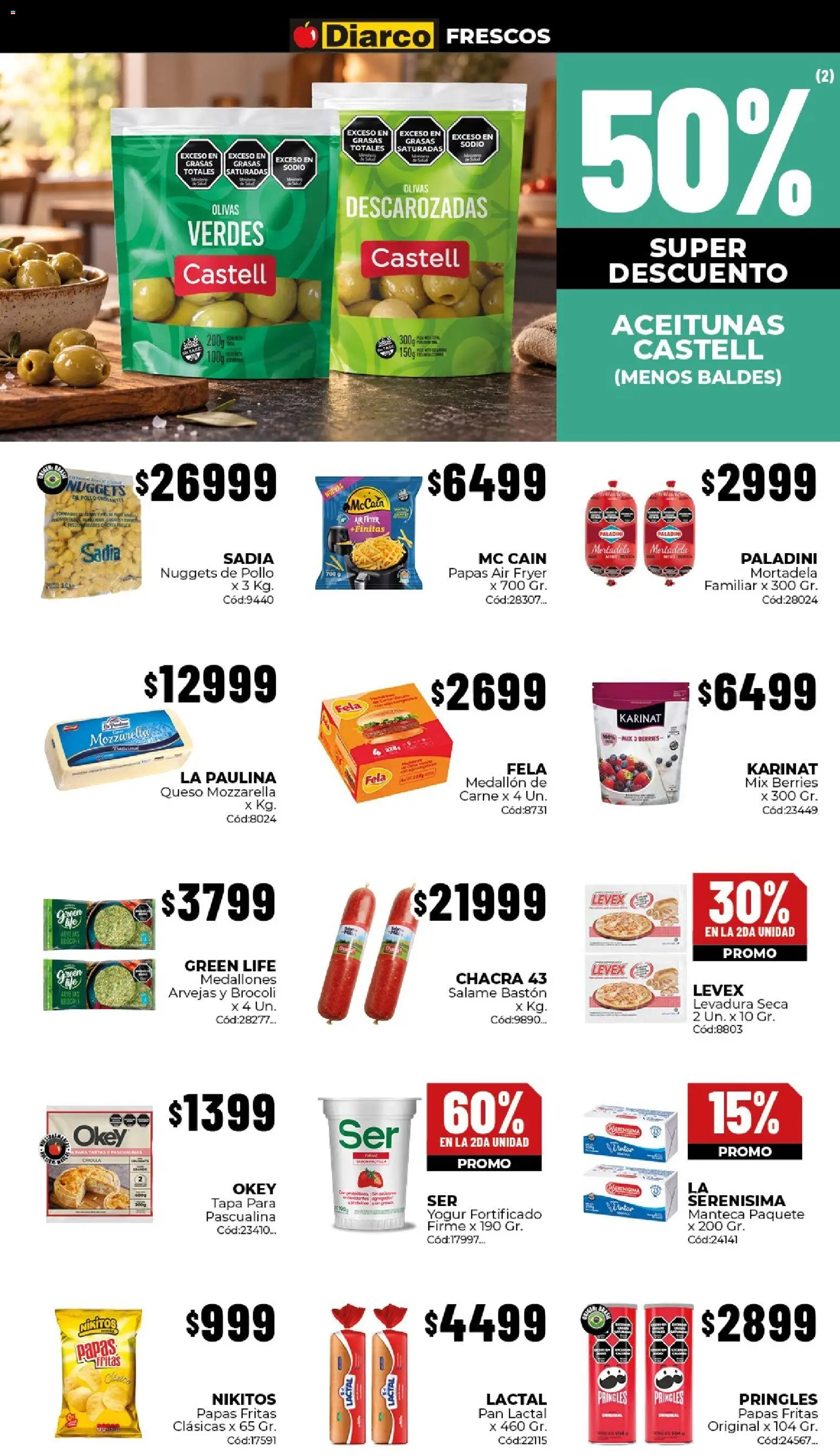 Diarco - Ofertas en Tierra del Fuego │ válido desde el 14/09/2026 | Página: 6 | Productos: Pollo, Mortadela, Carne, Papas fritas