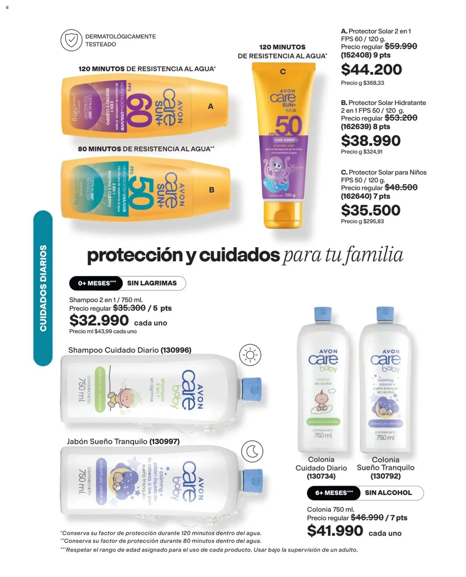 Avon revista - valida desde el 03/08/2026 | Página: 140 | Productos: Agua, Bajo, Protector solar, Jabón