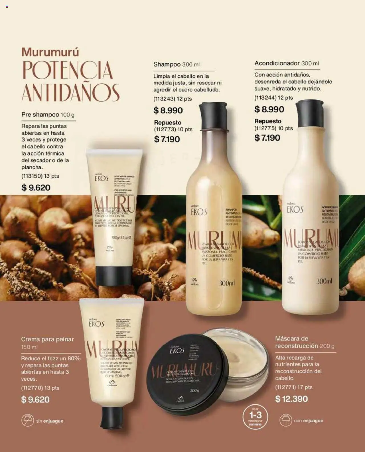 Natura catálogo │ válido desde el 26.06.2025 | Página: 138 | Productos: Térmica, Máscara, Acondicionador, Shampoo