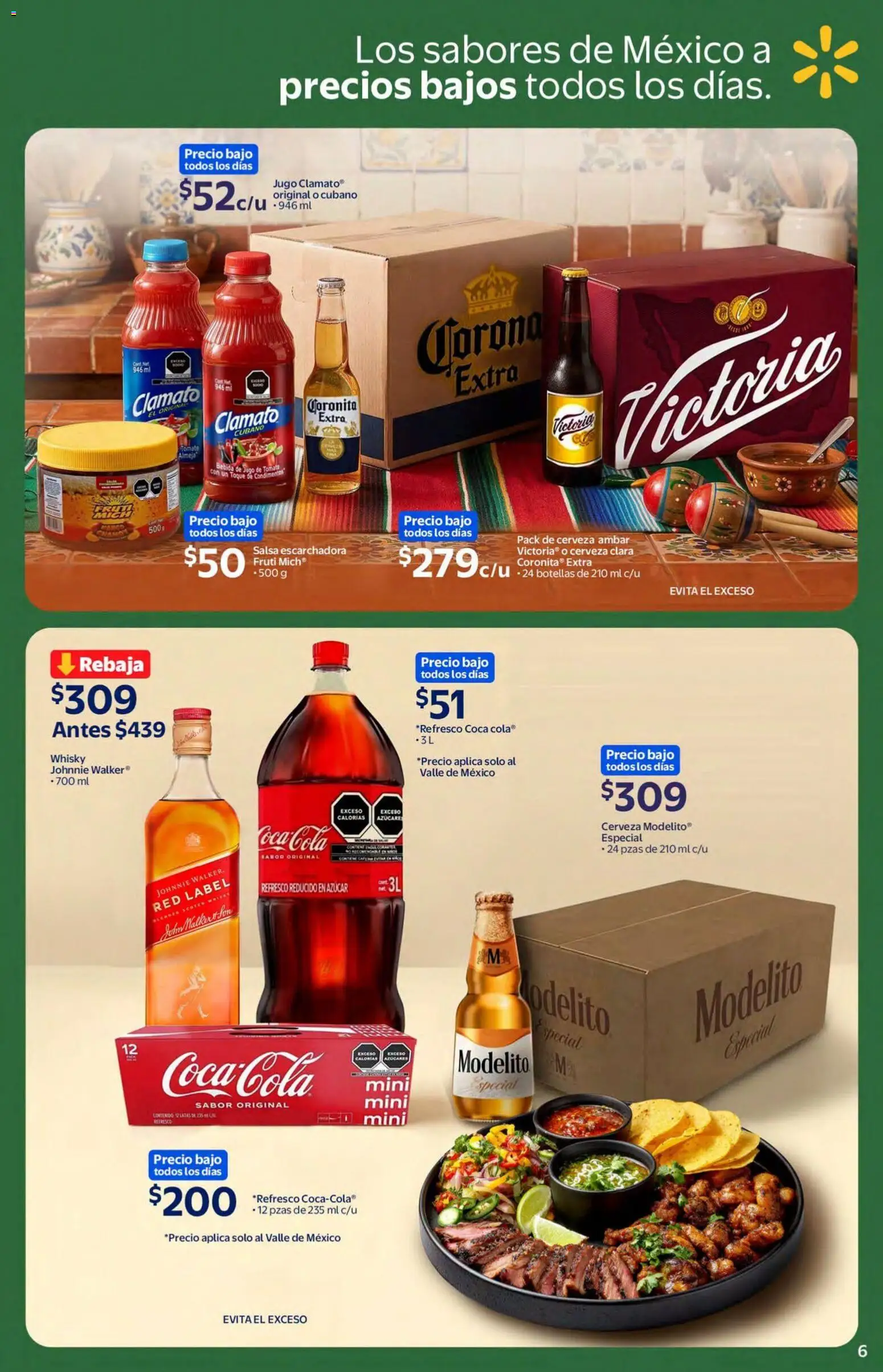 Nuevas ofertas de Walmart Express válidas en toda la República Mexicana desde el 02/09/2026. ¡Encuentra las mejores ofertas en Walmart Express folleto Tu fiesta mexicana, fácil y al momento! | Página: 6 | Productos: Refresco, Tomate, Cerveza, Corona Extra