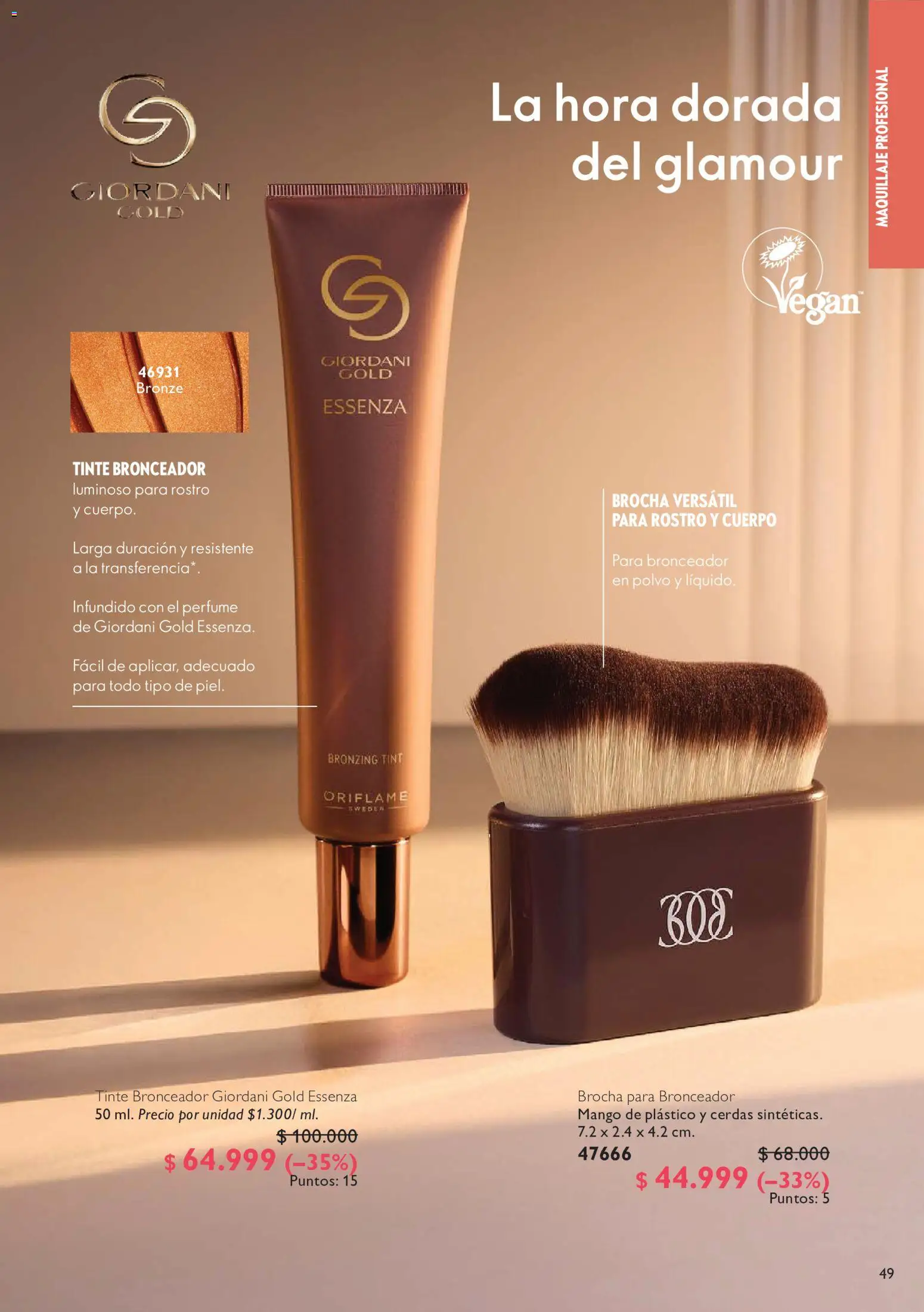 Oriflame revista - valida desde el 20/06/2026 | Página: 49 | Productos: Brocha, Perfume, Polvo, Bronceador