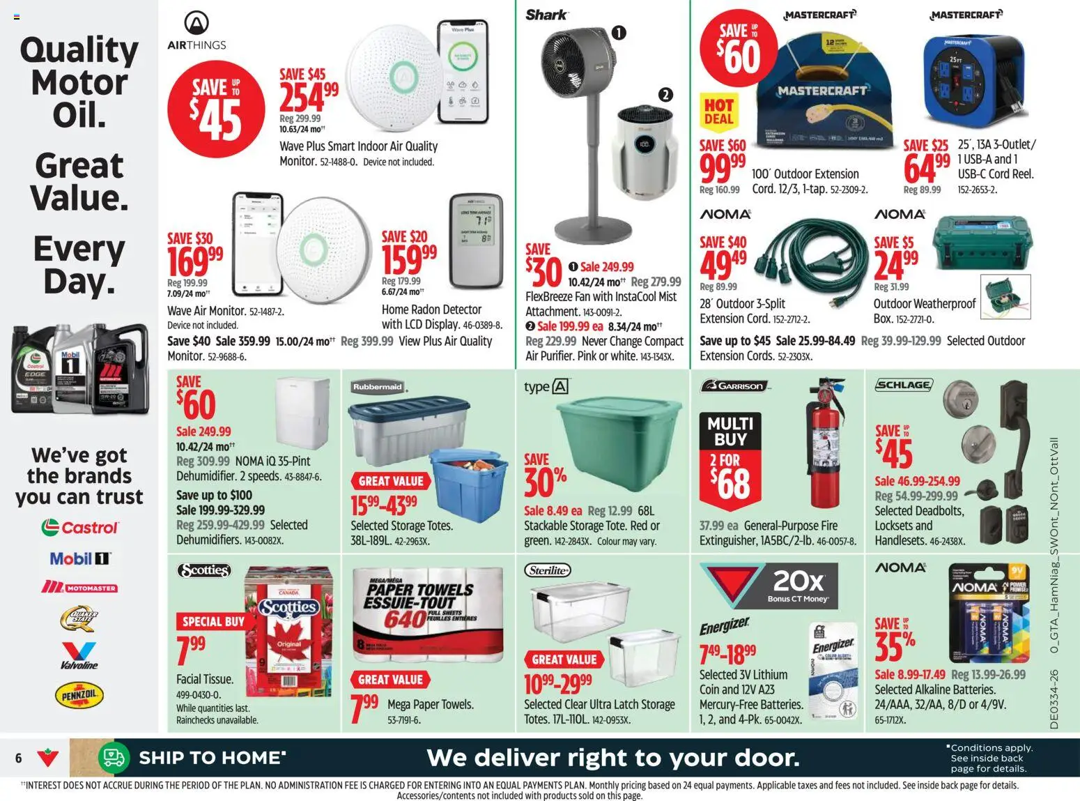 Canadian Tire flyer valid from Aug 20, 2026 | Page: 6 | Products: Paper towels, Fan, Towels