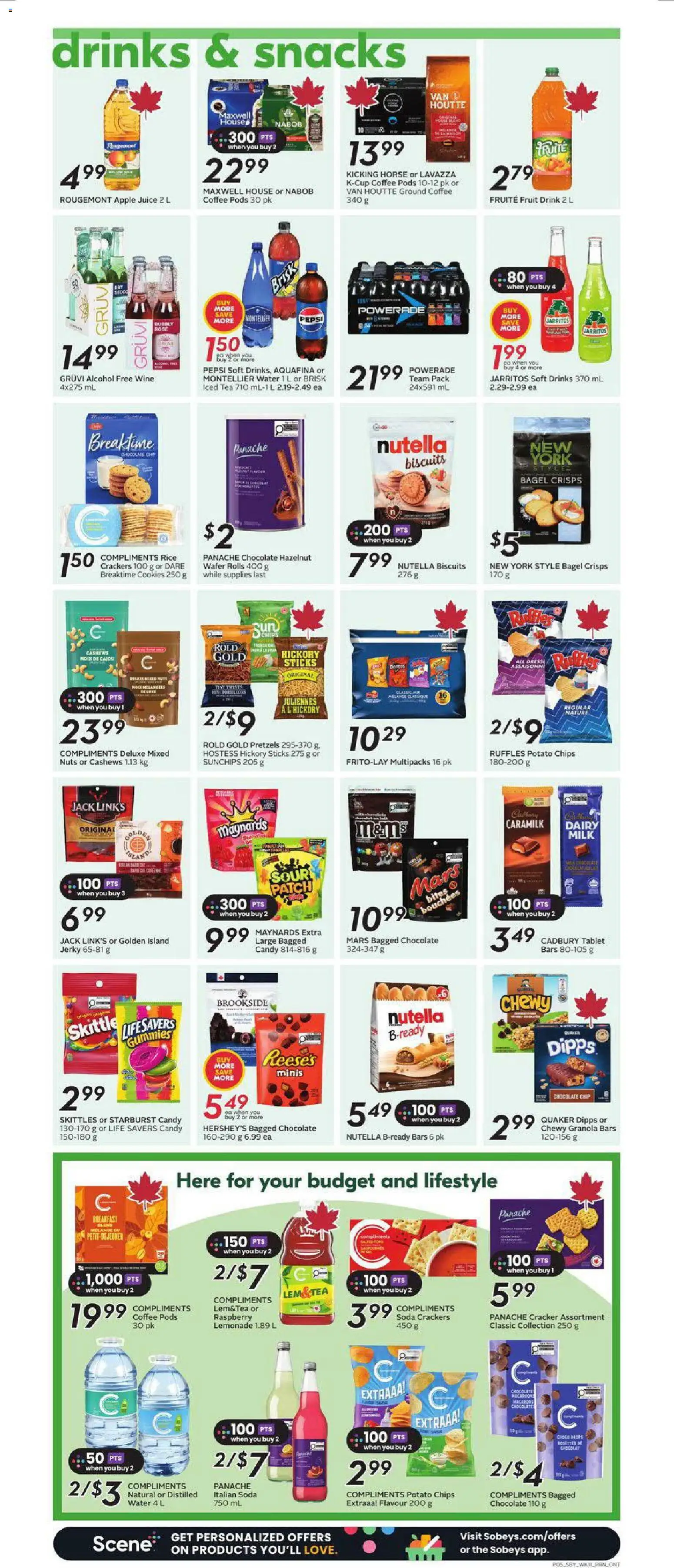 Sobeys flyer valid from Jul 9, 2026 | Page: 8 | Products: Tea, Milk, Coffee, Chocolate
