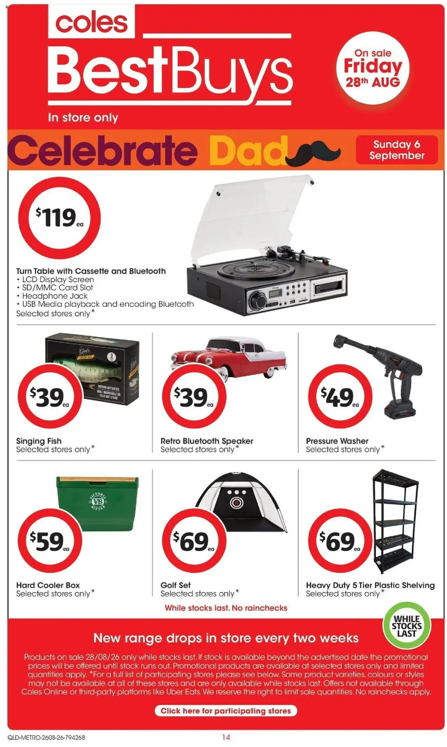 ﻿Coles catalogue valid from 26/08/2026 > Online Australia | Page: 14 | Products: Table, Bluetooth speaker, Usb, Screen