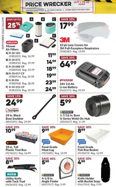 Preview of Princess Auto flyer- Price Wrecker from shop Princess Auto valid from Sep 1, 2026 | Page: 6 | Products: Fish, Mower, Box, Basket