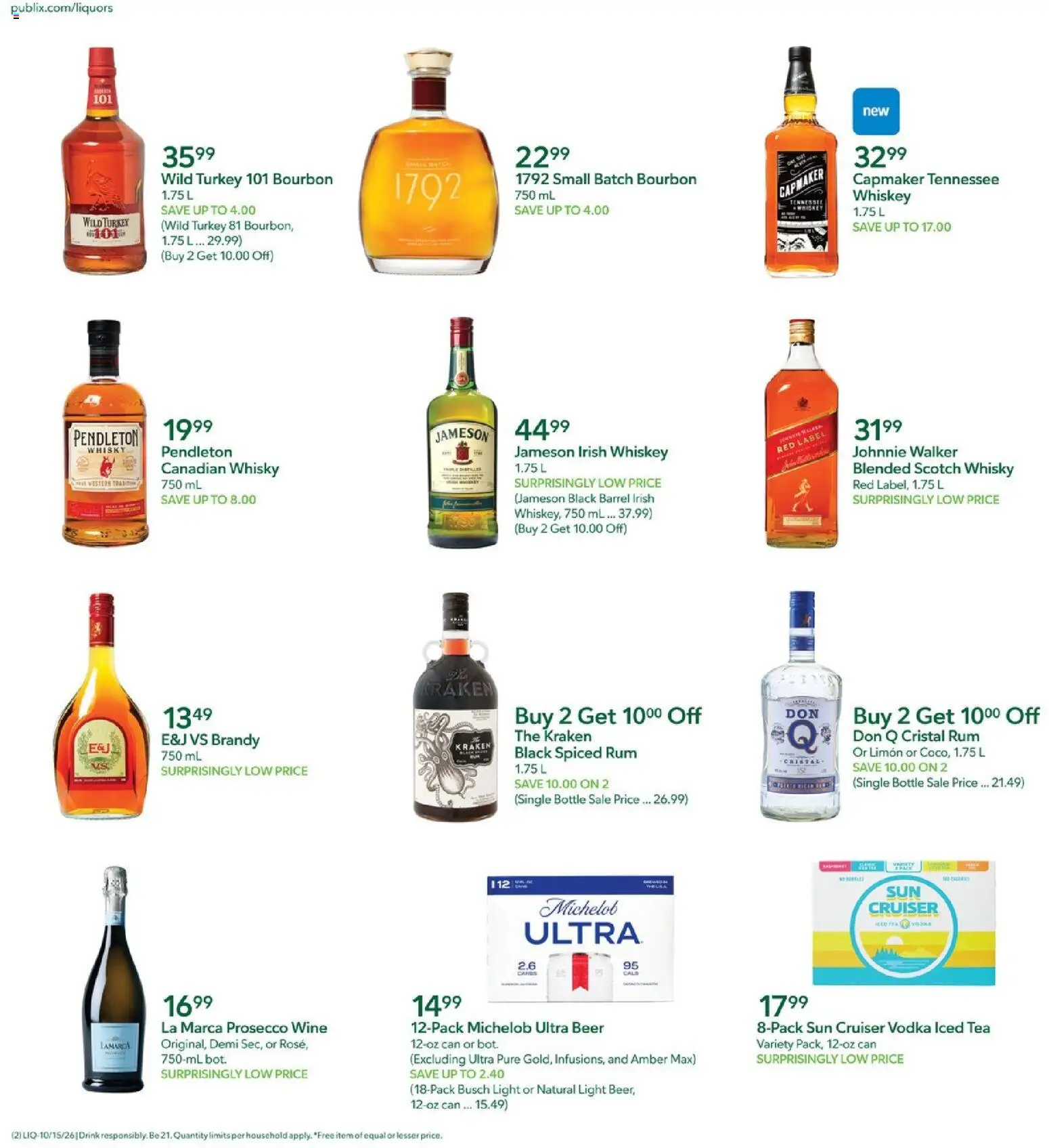 Publix Liquor Ad - valid from 10/15/2026 | Page: 2