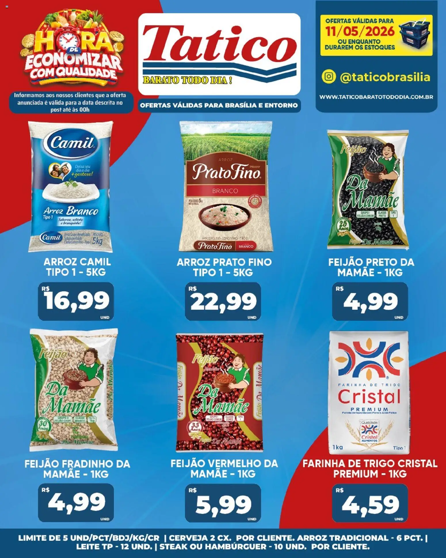Tatico Folheto - válido de 12.05.2026 | Página: 36 | Produtos: Farinha de trigo, Cerveja, Arroz, Hambúrguer