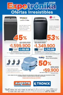 Ktronix catálogo -  Vista previa de la revista de la tienda Ktronix valido desde el 12/09/2026 | Página: 8 | Productos: Té, Lavadora, Waflera, Ropa