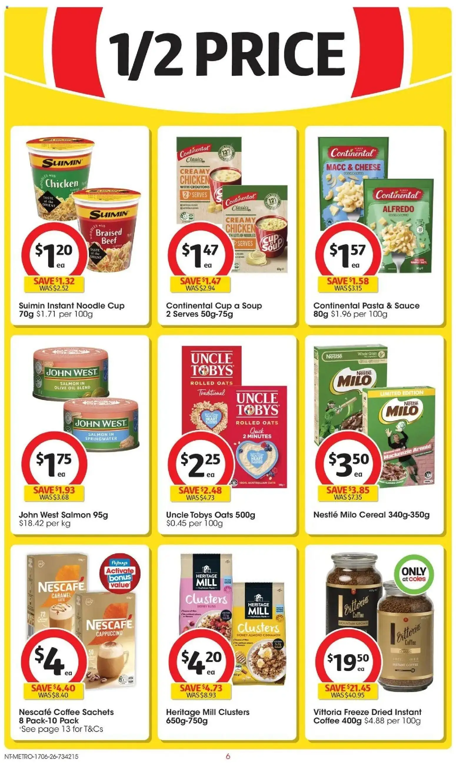 Coles catalogue - valid from 16.06.2026 | Page: 6 | Products: Chicken, Noodles, Sauce, Soup