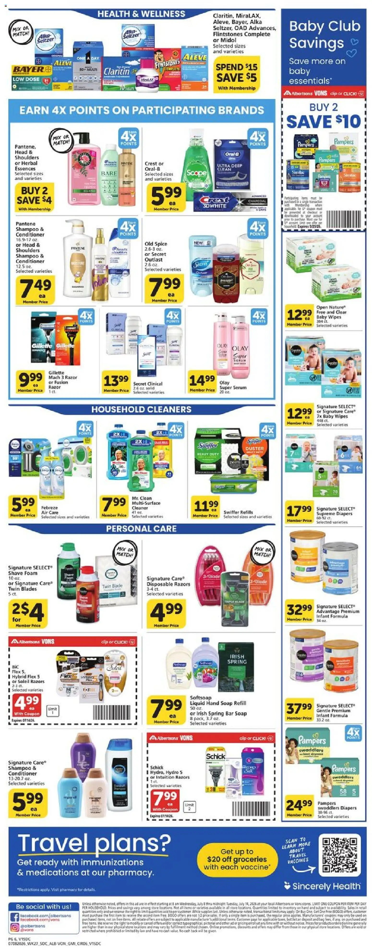 Vons Weekly Ad - valid from 07/08/2026 | Page: 5 | Products: Fusion, Clip, Conditioner, Bag