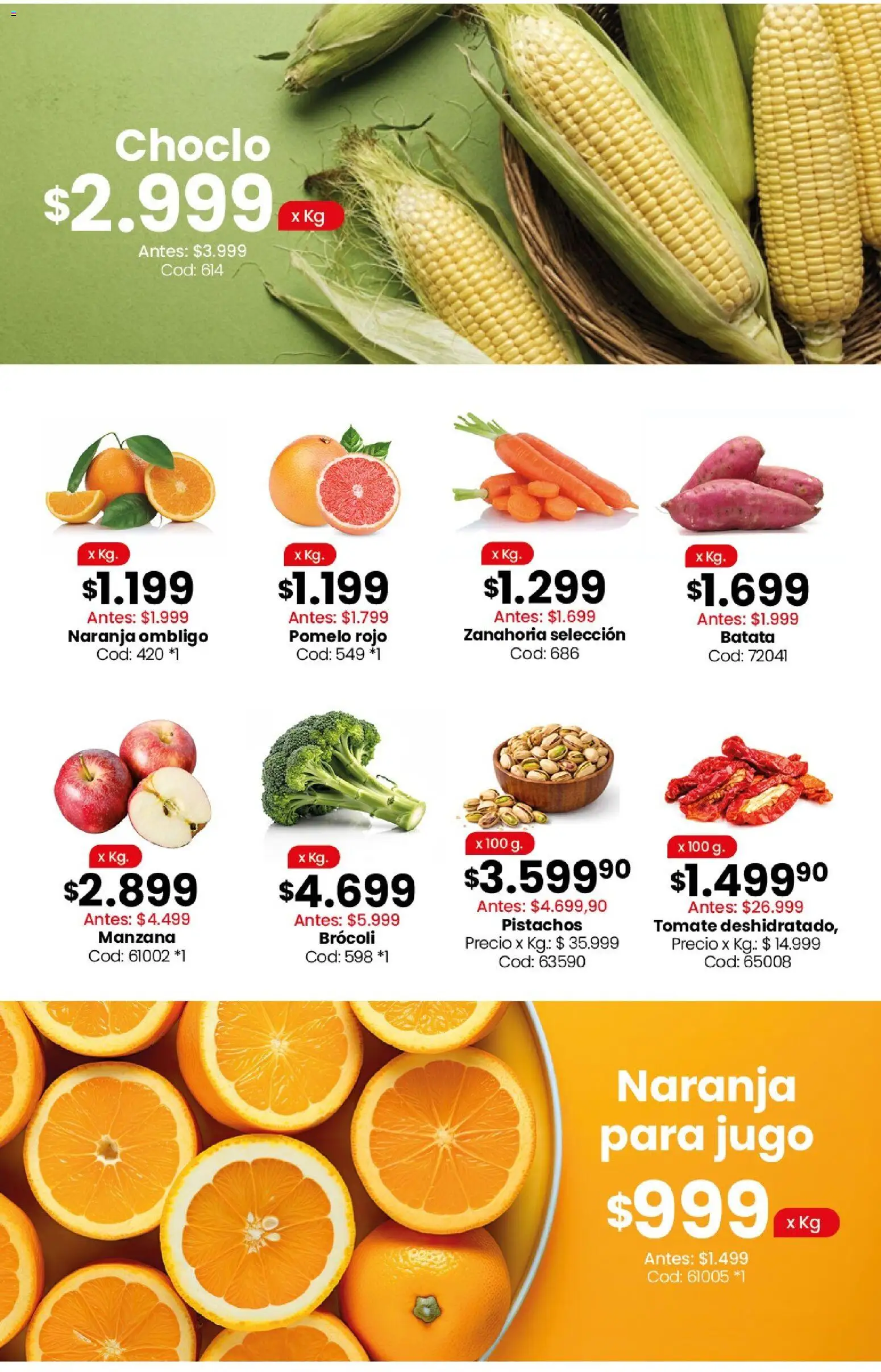 Coto - Ofertas │ válido desde el 01/08/2026 | Página: 3 | Productos: Choclo, Batata, Manzana, Jugo