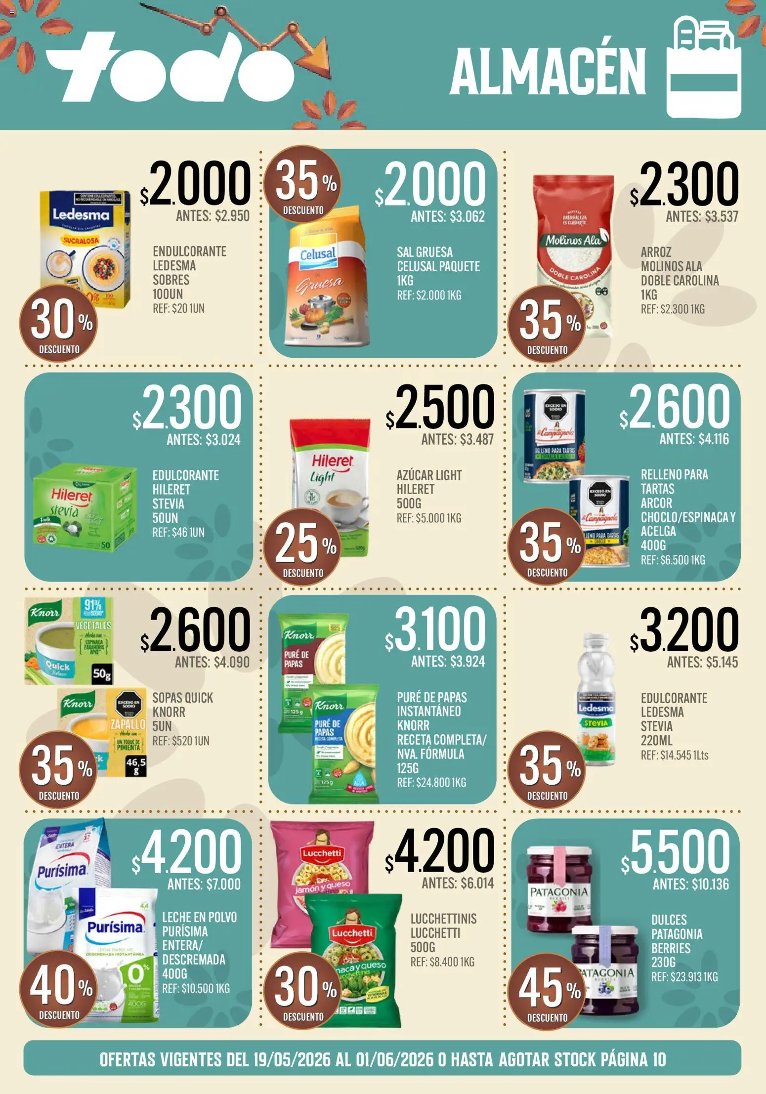 Supermercados TODO - Ofertas │ válido desde el 19.05.2026 | Página: 11 | Productos: Azucar, Sal, Leche, Queso