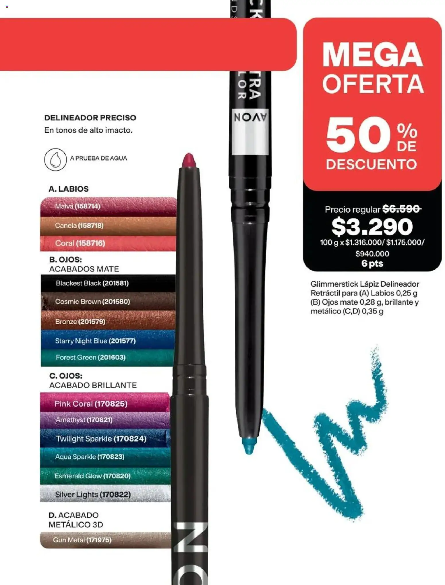 Catálogo Avon Campaña 13 │ válido desde el 31.08.2026 | Página: 24 | Productos: Agua, Mate, Delineador