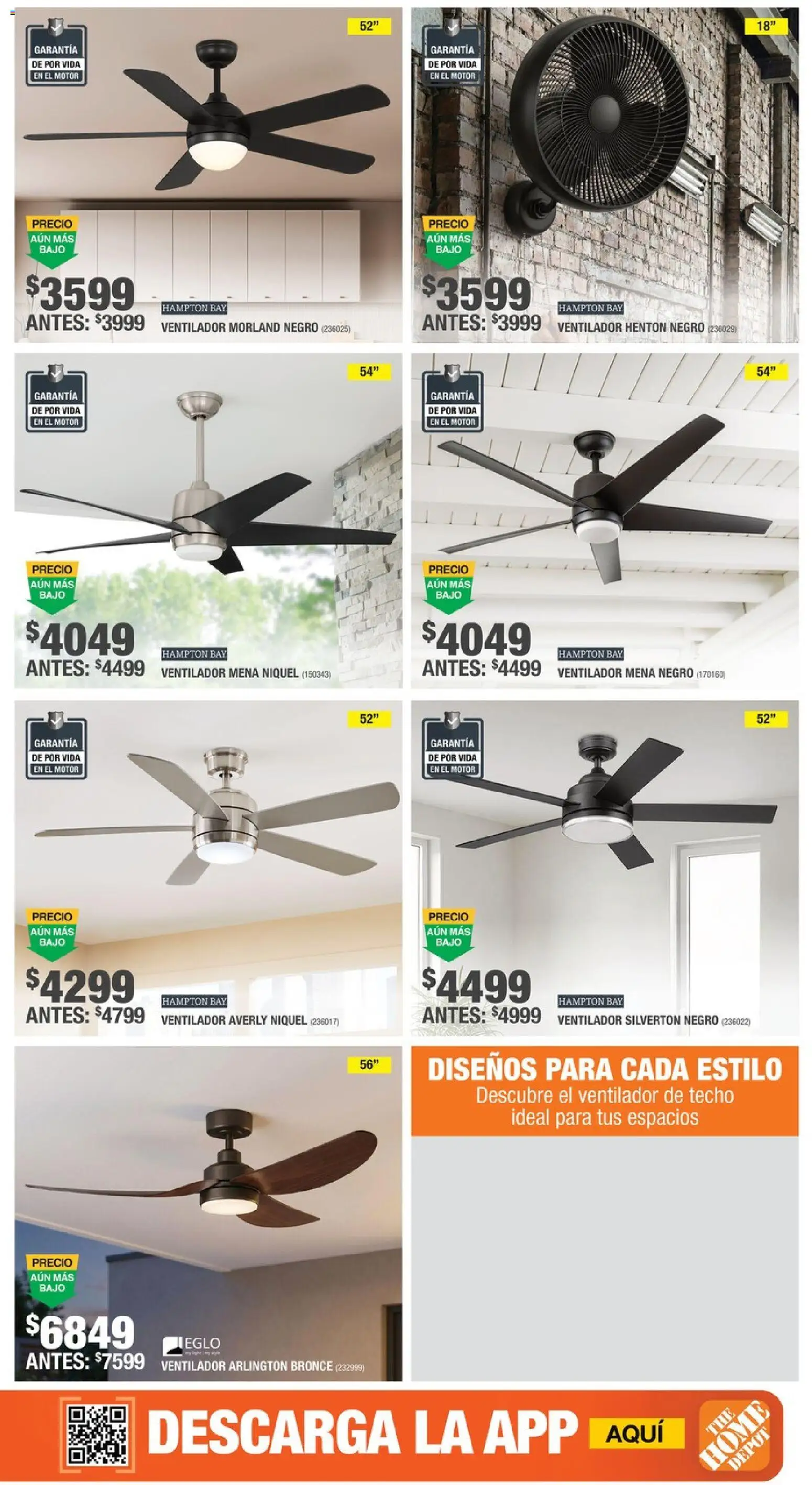 Nuevas ofertas de Home Depot válidas en toda la República Mexicana desde el 13/08/2026. ¡Encuentra las mejores ofertas en Home Depot catálogo! | Página: 16 | Productos: Ventilador
