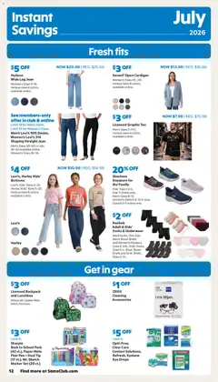 Preview of Sam's Club weekly ads valid from 07/22/2026 | Page: 12 | Products: Pen, Underwear, Socks, Briefs