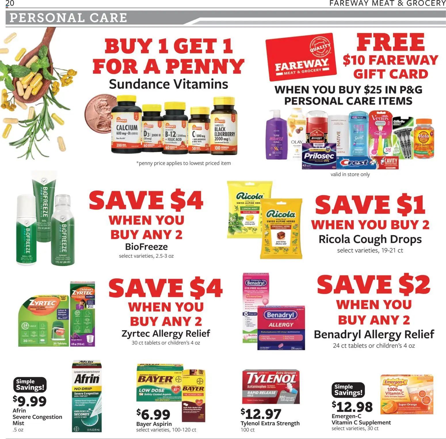Fareway Weekly Ad - valid from 08.06.2026 | Page: 20 | Products: Vitamin, Folic Acid, Pan, Sugar