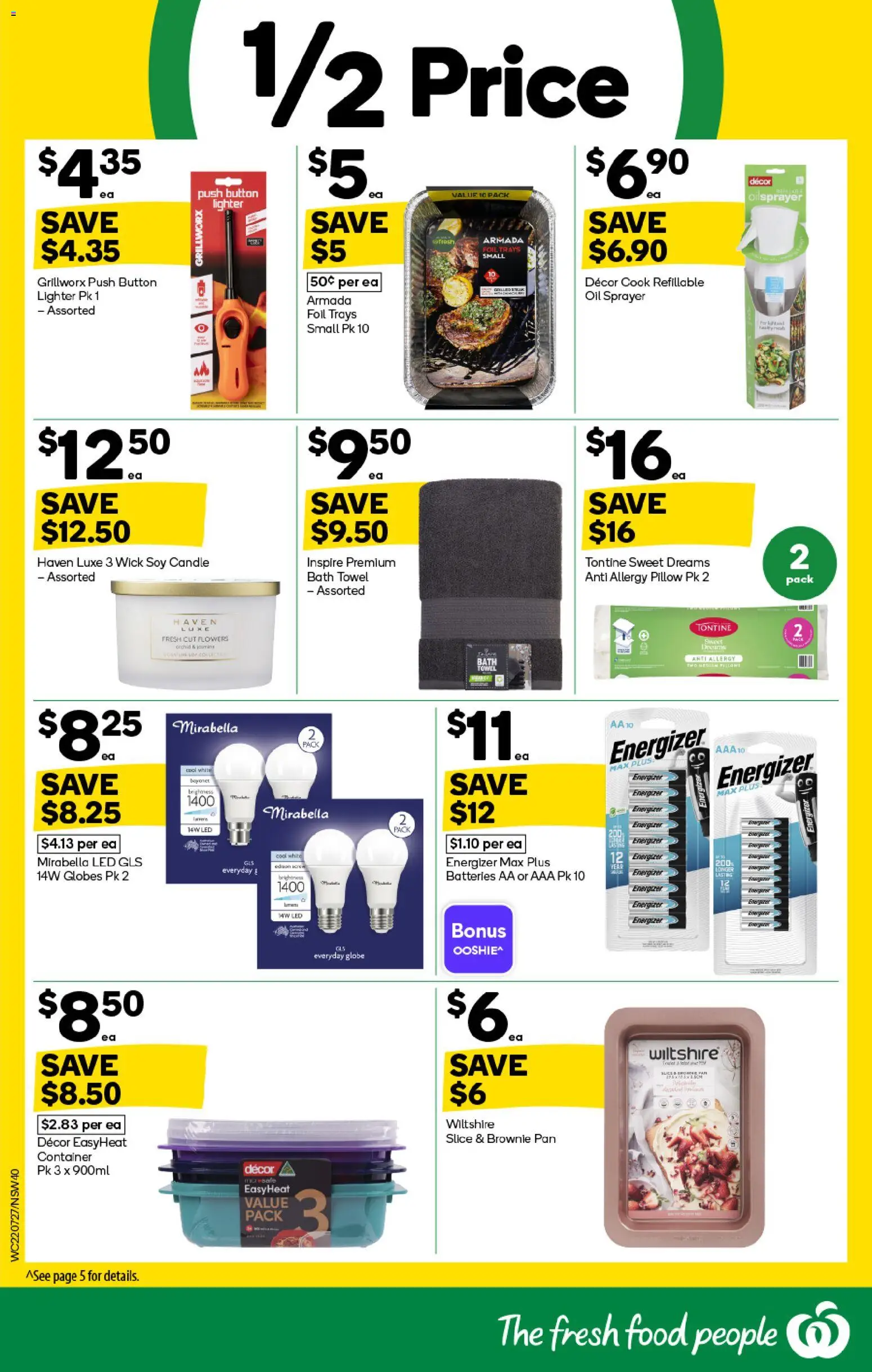 Woolworths catalogue - valid from 22/07/2026 | Page: 40 | Products: Steak, Candle, Pillow, Allergy