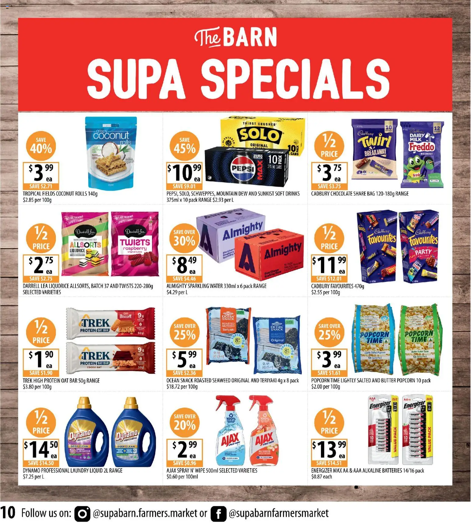 Supabarn catalogue - valid from 18.03.2026 | Page: 10 | Products: Cocoa, Butter, Batteries, Laundry