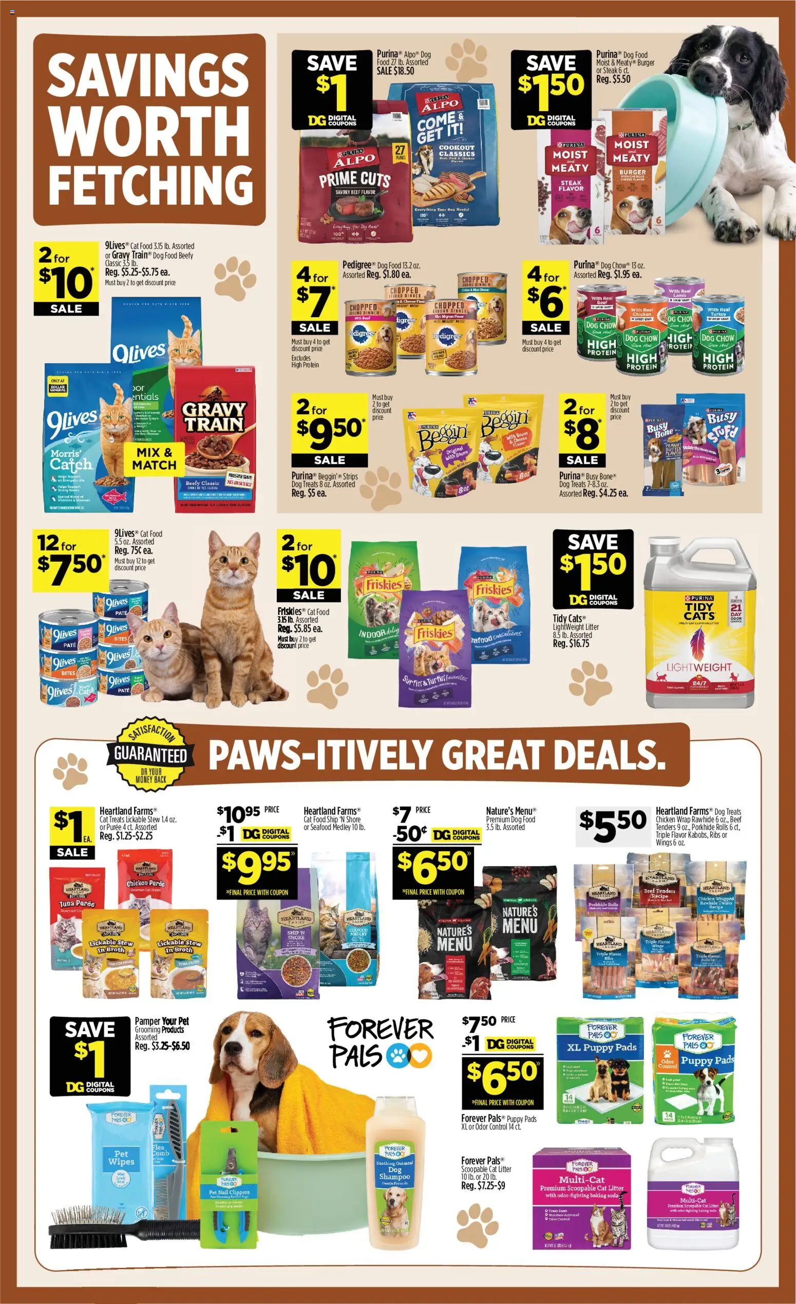Dollar General Weekly Ad - valid from 07/19/2026 | Page: 14 | Products: Cat Food, Cheese, Beef, Seafood