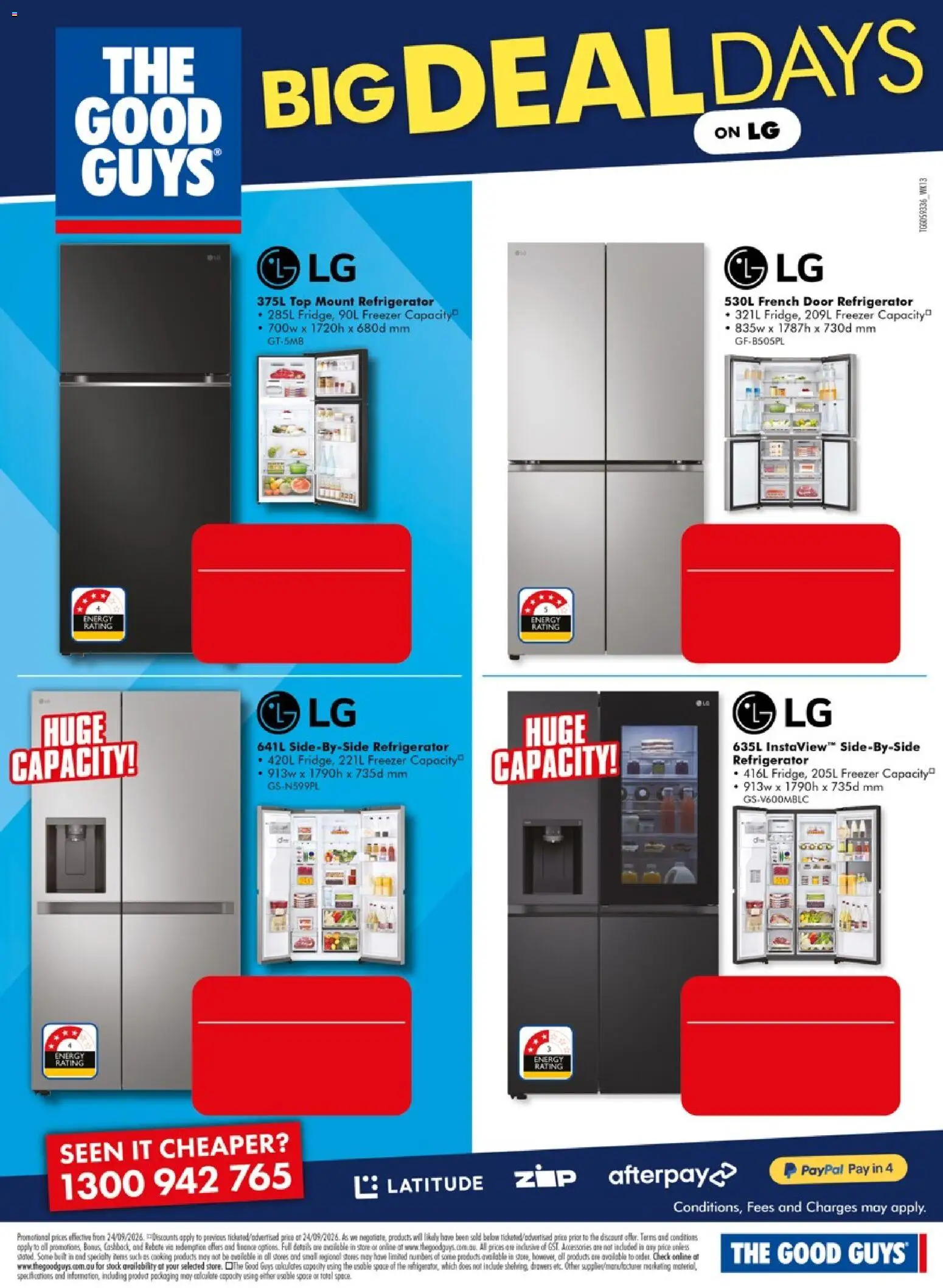 The Good Guys catalogue - valid from 24/09/2026 | Page: 3 | Products: Door, Accessories, Freezer, Refrigerator