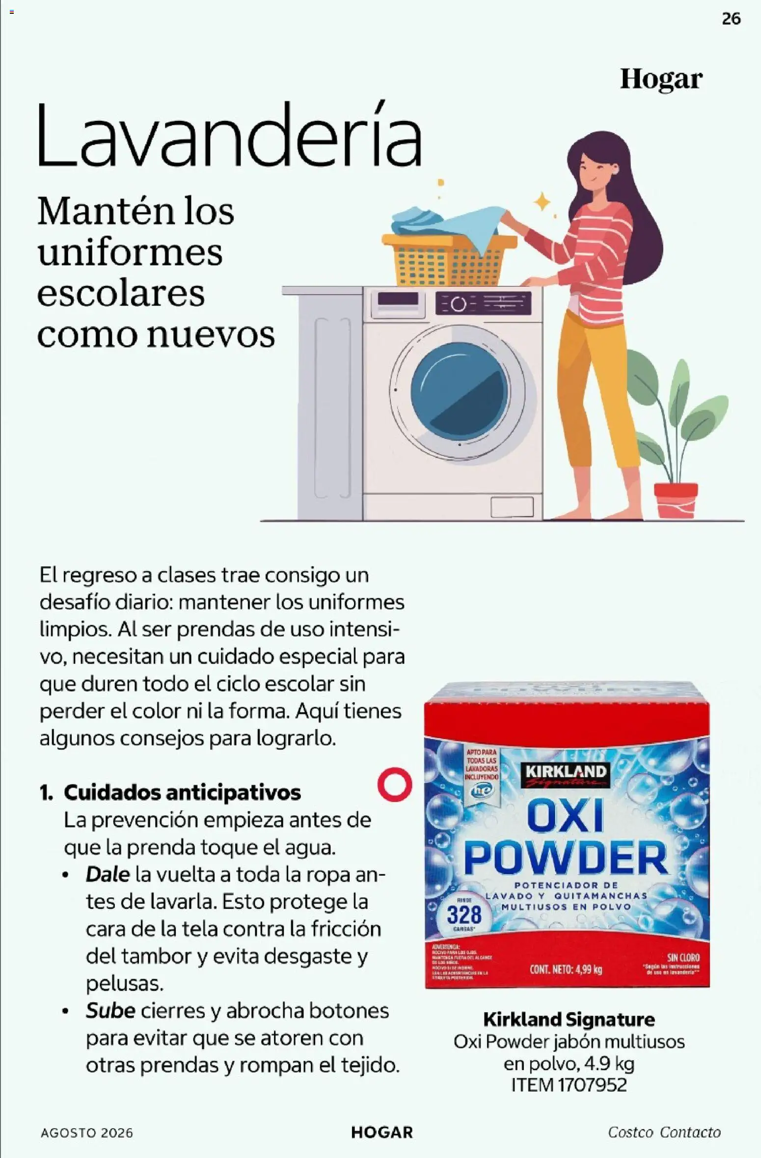 Nuevas ofertas de Costco válidas en toda la República Mexicana desde el 01/08/2026. ¡Encuentra las mejores ofertas en Costco catálogo Agosto! | Página: 26 | Productos: Quitamanchas, Cloro, Ropa, Polvo