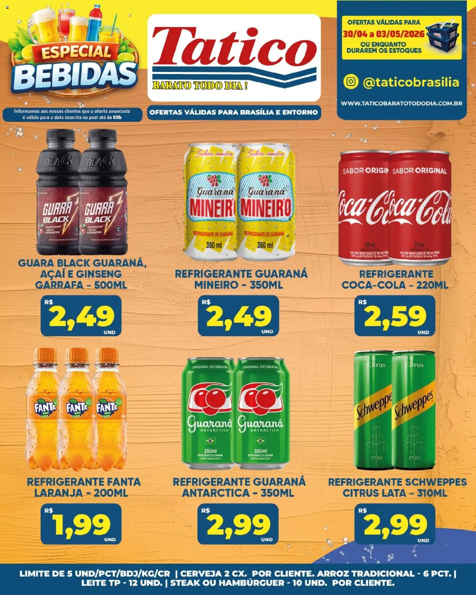 Tatico Folheto - válido de 01.05.2026 | Página: 44 | Produtos: Cola, Leite, Arroz, Refrigerante