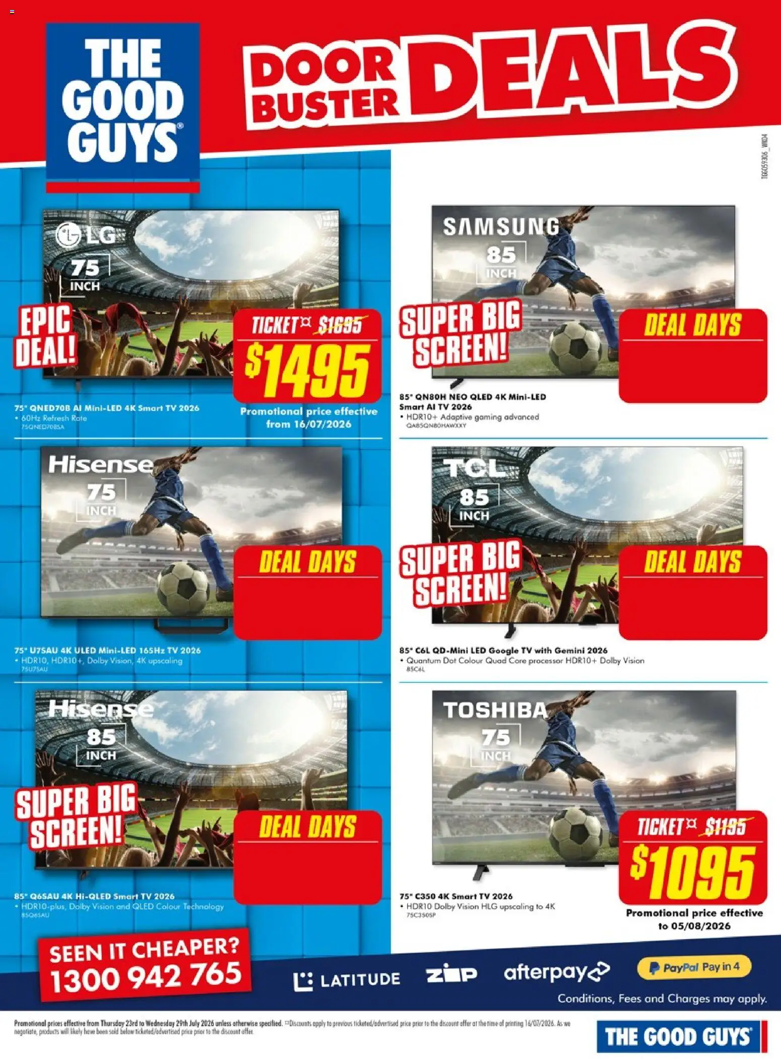 The Good Guys catalogue - valid from 23/07/2026 | Page: 3 | Products: Door, Tv, Smart tv, Screen