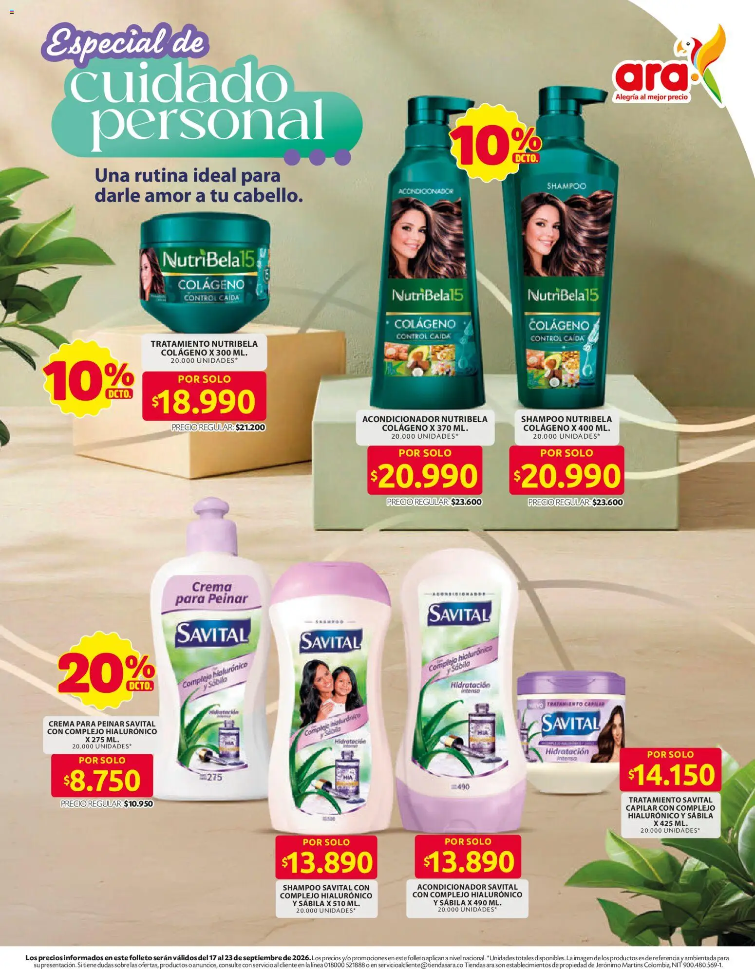 Ara revista - valida desde el 17/09/2026 | Página: 14 | Productos: Crema, Shampoo, Acondicionador