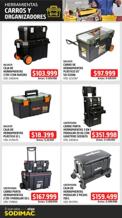 Vista previa Sodimac catálogo válido desde el 16.06.2026 | Página: 8 | Productos: Caja de herramientas, Modular, Caja