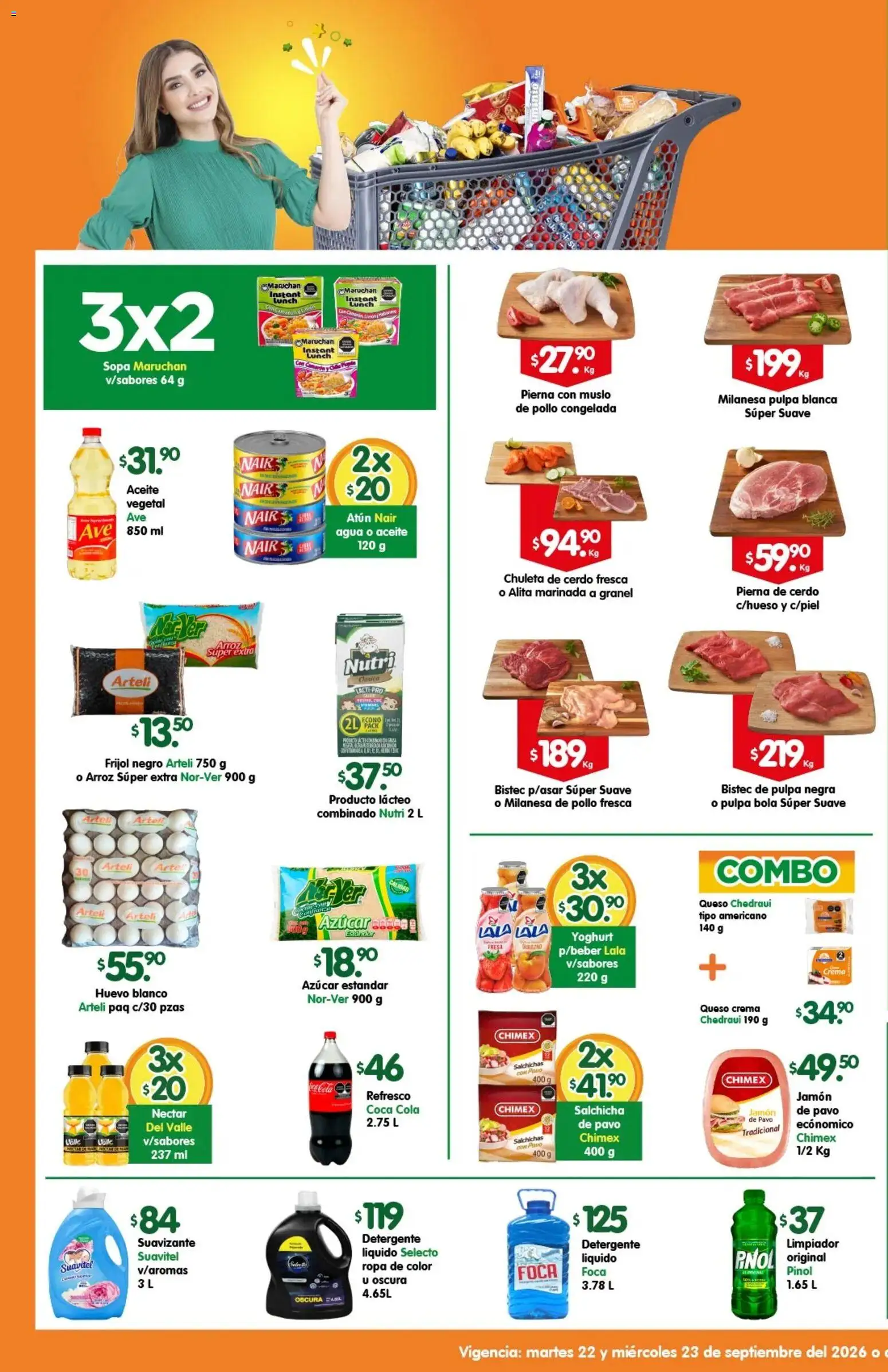 Nuevas ofertas de Arteli válidas en toda la República Mexicana desde el 22/09/2026. ¡Encuentra las mejores ofertas en Arteli folleto Express! | Página: 1 | Productos: Detergente, Sopa, Chuleta de cerdo, Suavizante