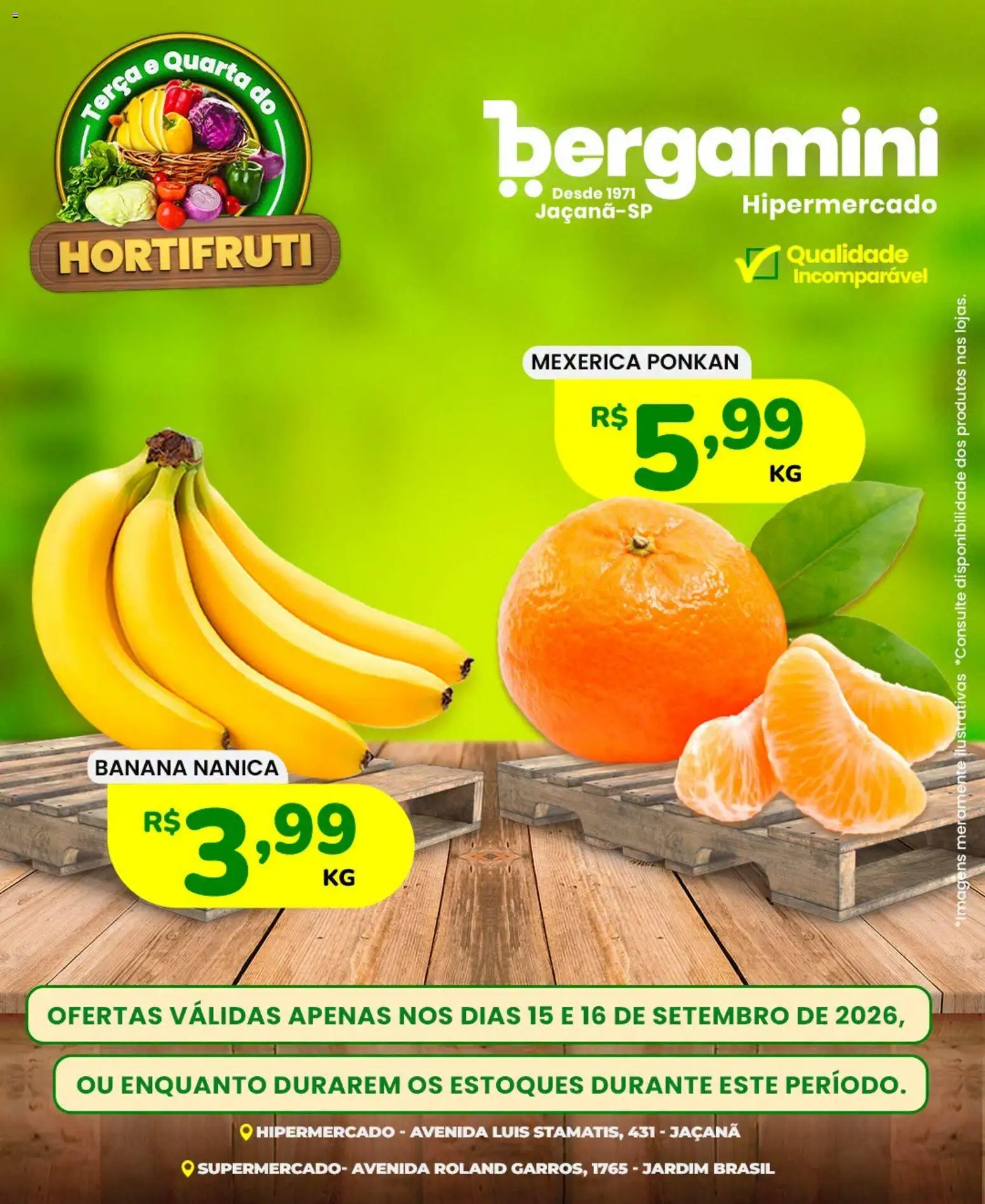 Supermercado Bergamini Folheto - válido de 15/09/2026 | Página: 2 | Produtos: Mexerica