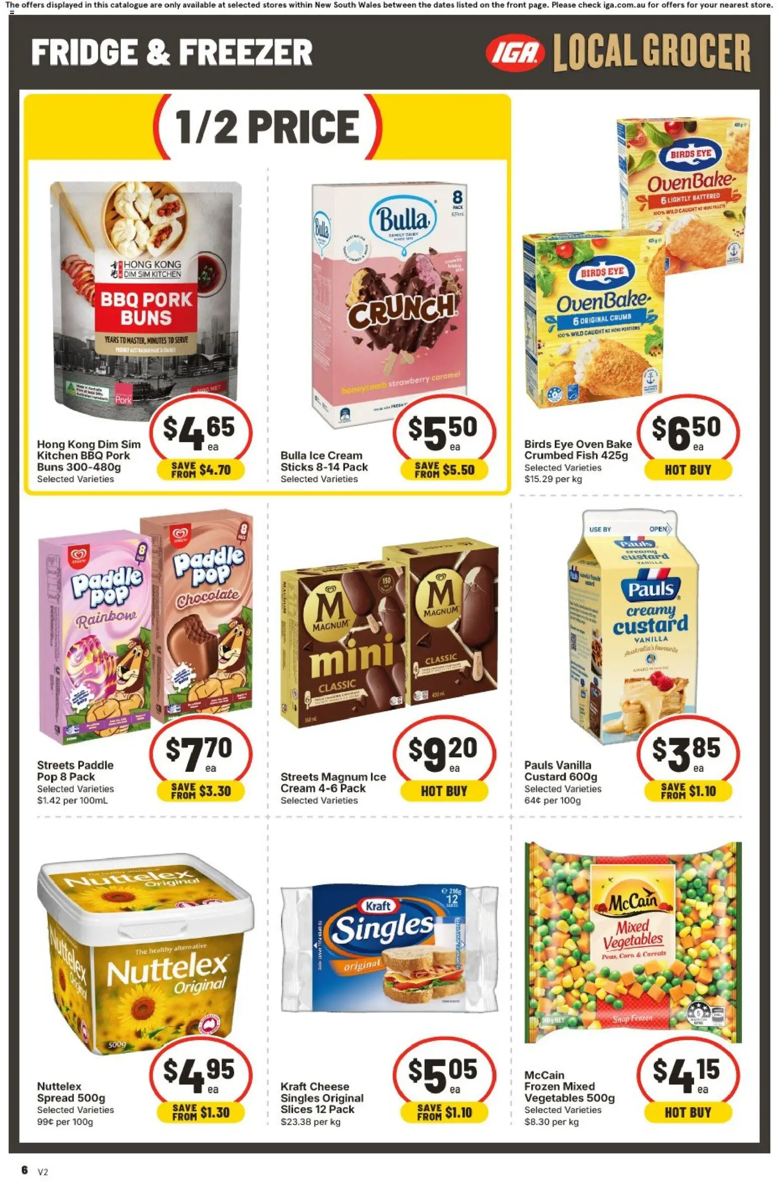 IGA catalogue - valid from 30/09/2026 | Page: 6 | Products: Fish, Cream, Vegetables, Ice