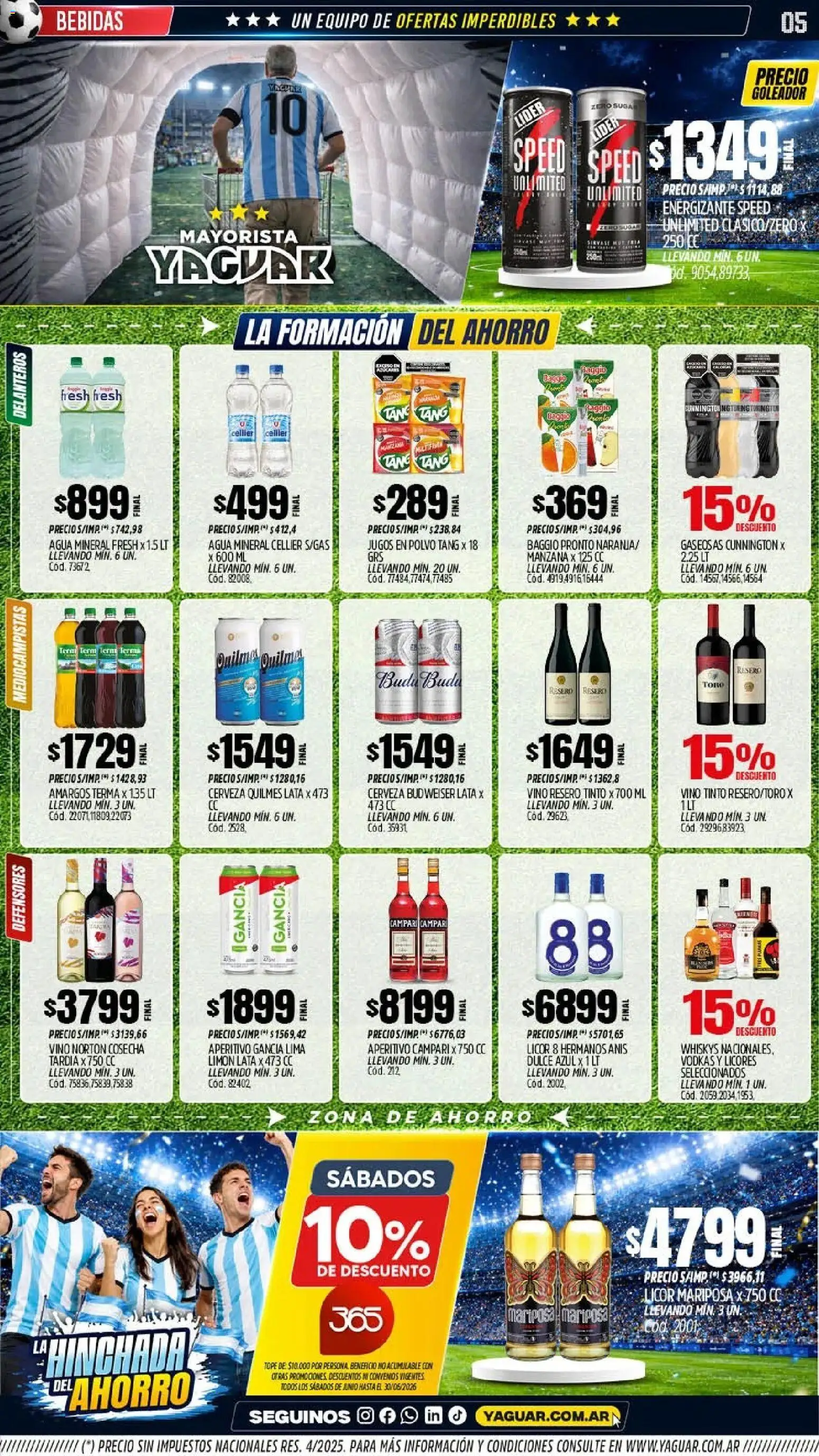 Yaguar - Oferta Semanal Mar del Plata │ válido desde el 15.06.2026 | Página: 4 | Productos: Lima, Manzana, Agua, Limón