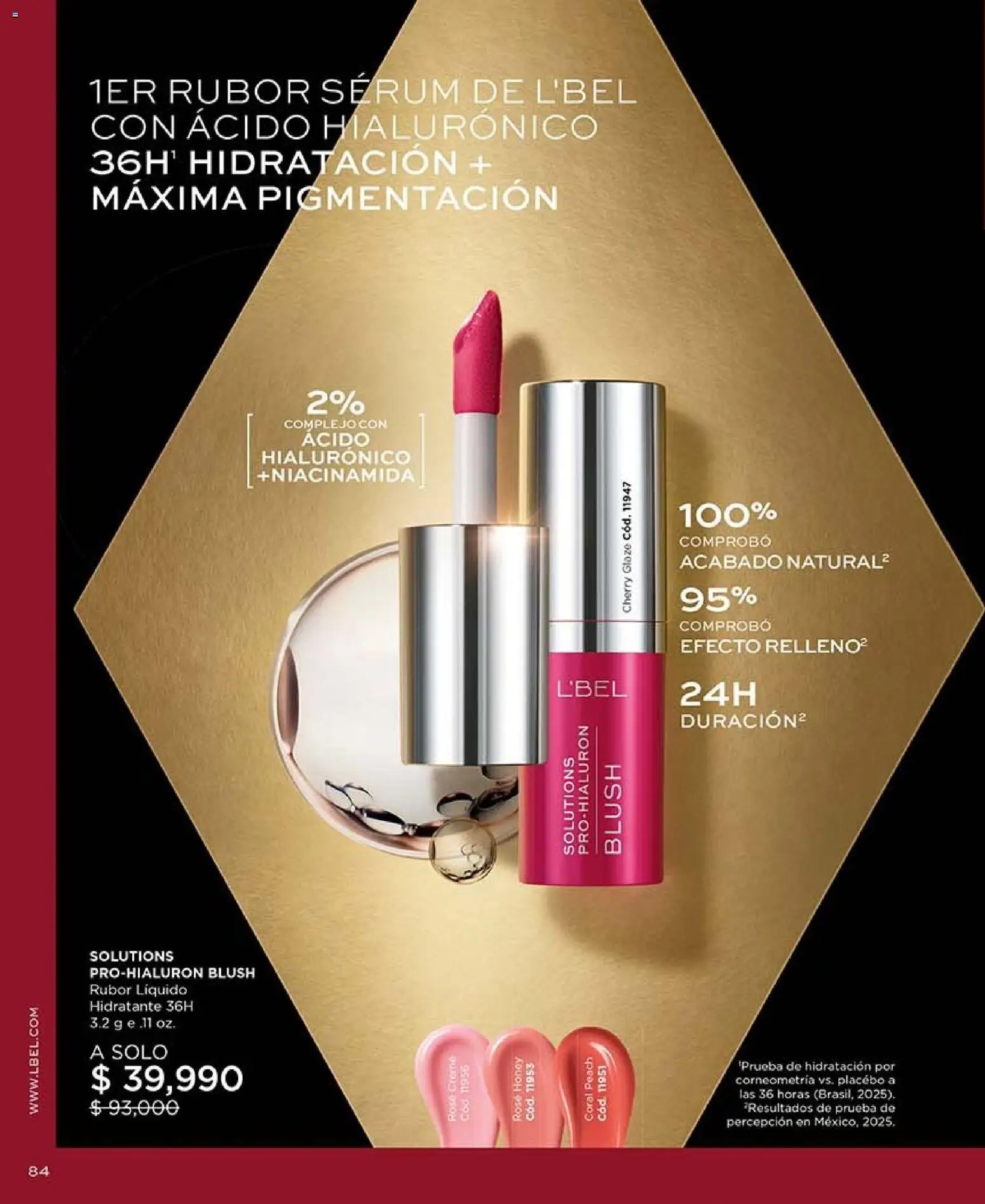 L'Bel revista - valida desde el 30/10/2026 | Página: 84 | Productos: Rubor, Serum